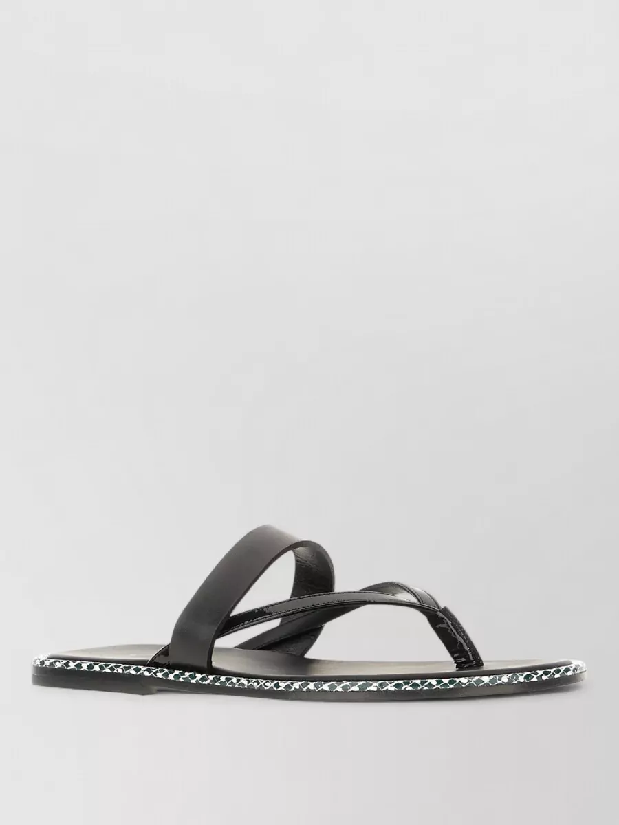 Dries Van Noten Slide Sandals Open Toe Flat Sole In Black