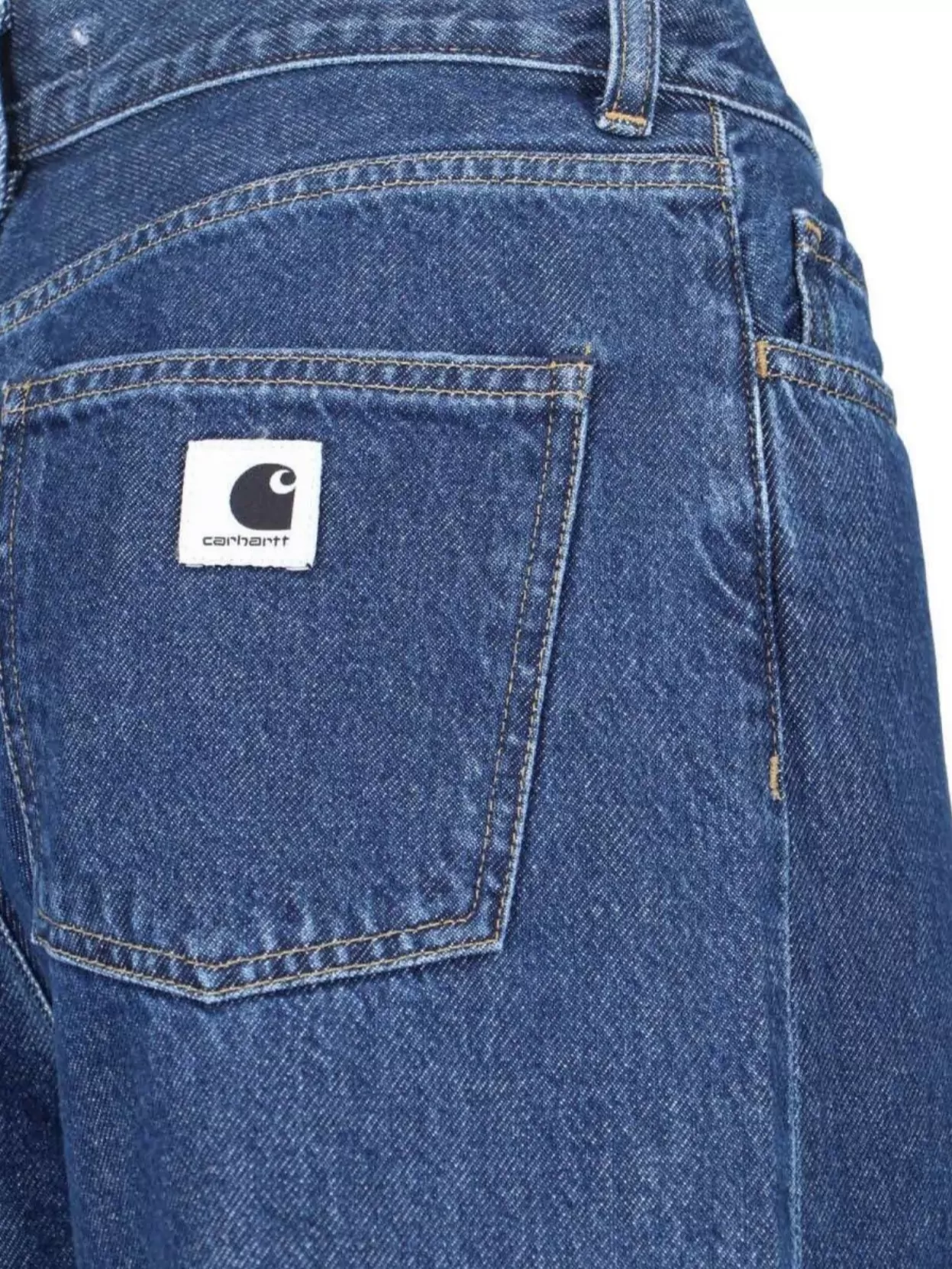Carhartt Straight Trousers Featuring Back Pockets And Belt Loops In Blue