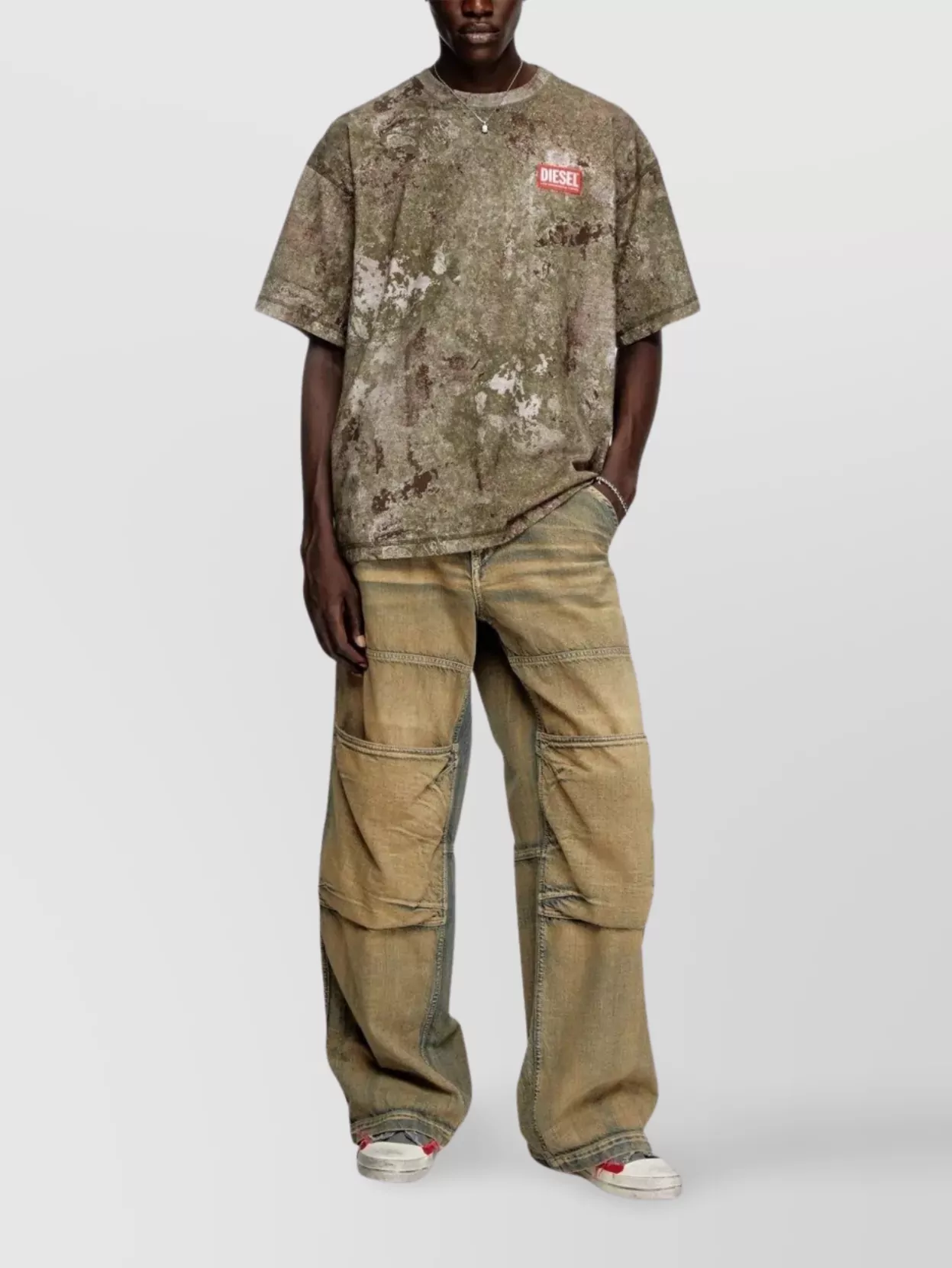 Diesel Camouflage Crew Neck T-Shirt