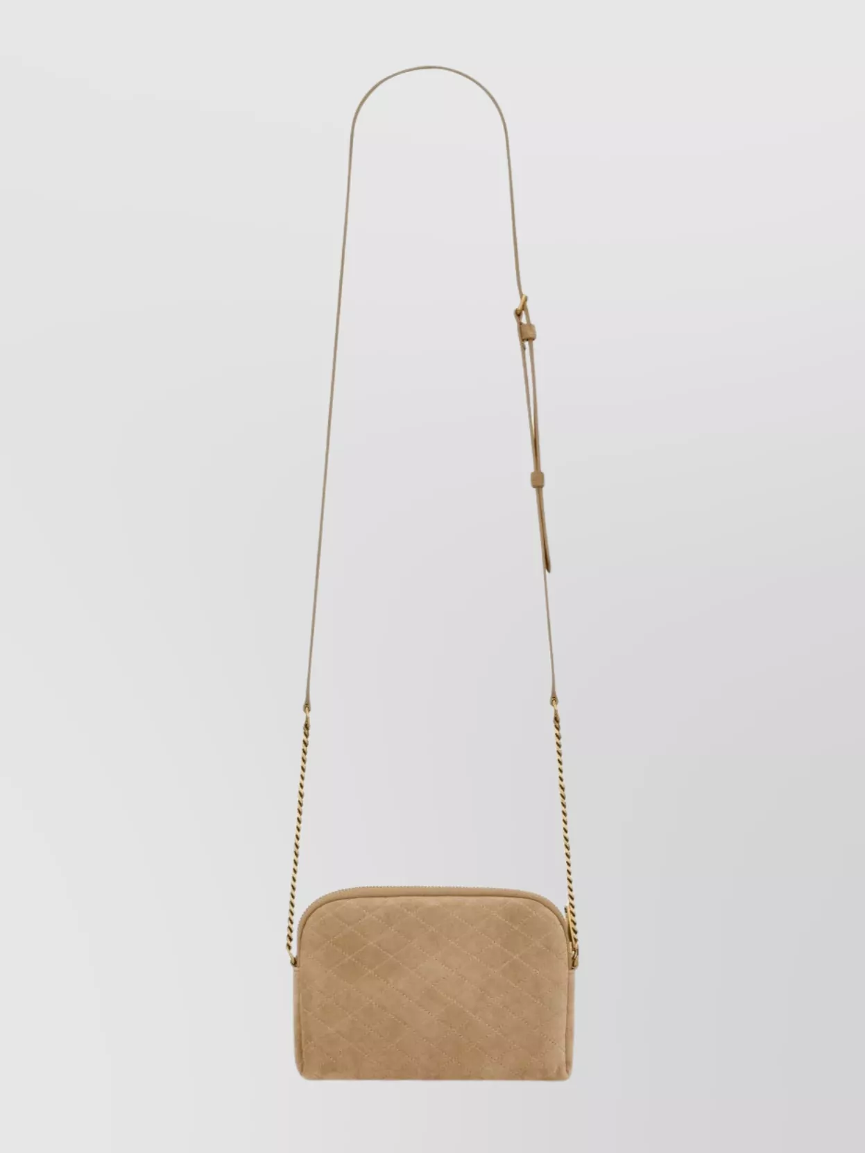 Saint Laurent Gaby Zippered Clutch Bag With Quilted Design