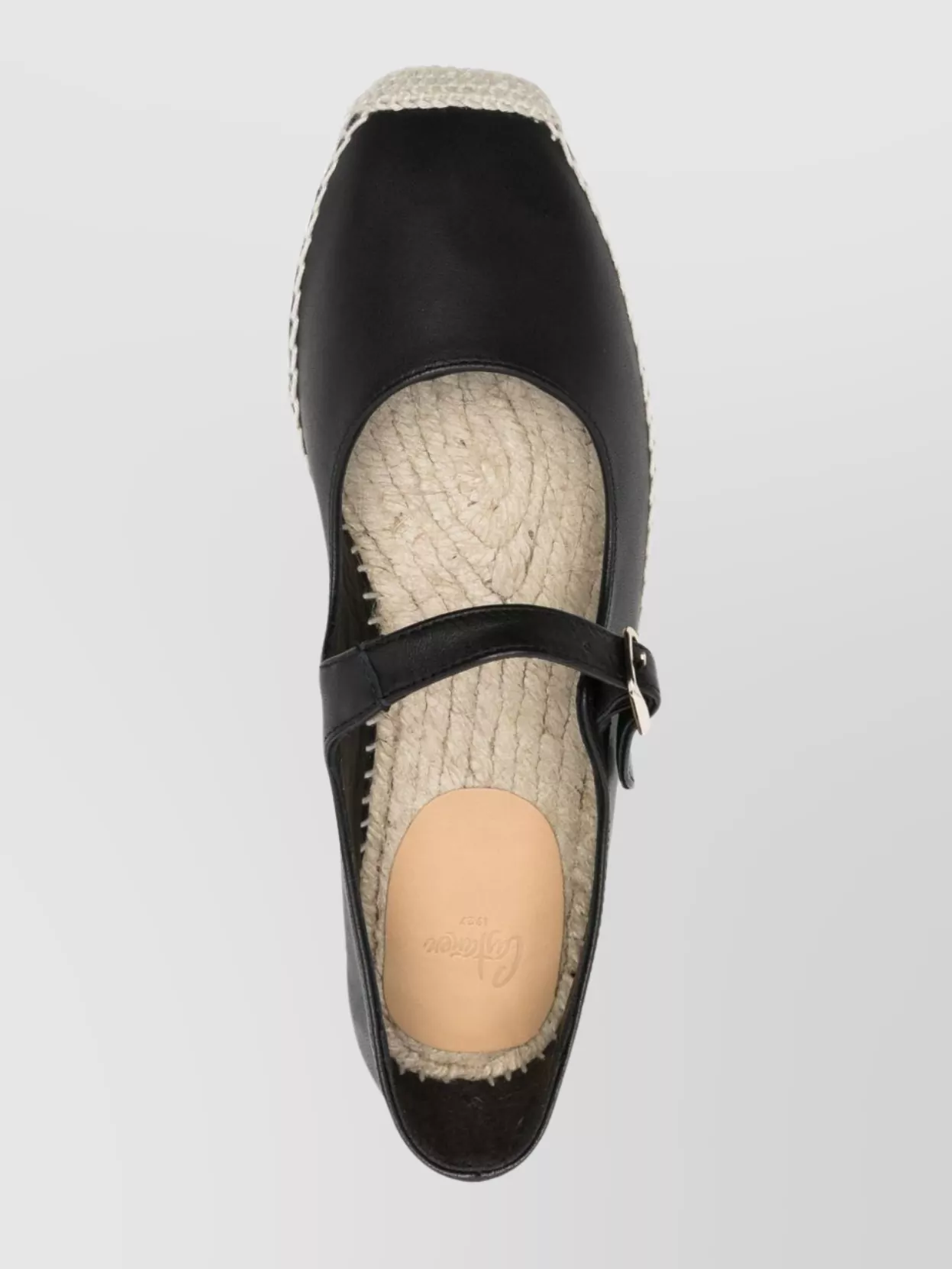 Shop Castaã±er Leather Espadrilles With Braided Raffia Sole