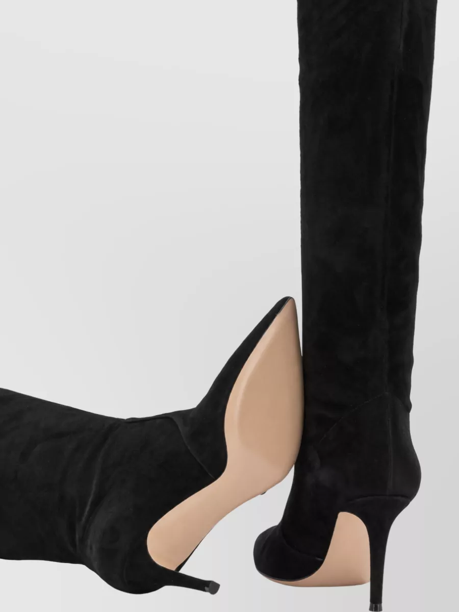 Gianvito Rossi Suede Knee-High Boots