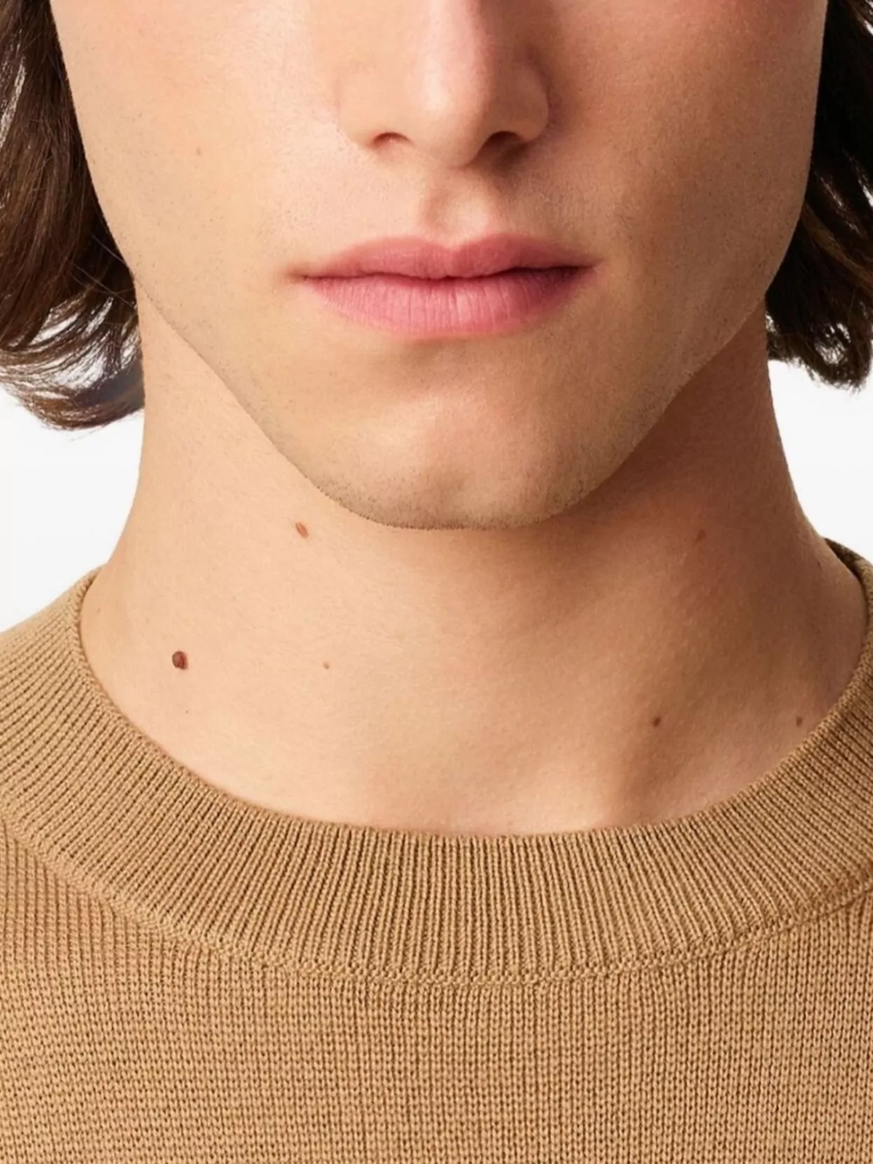 Ami Alexandre Mattiussi Wool Beanie With Ribbed Knit Design