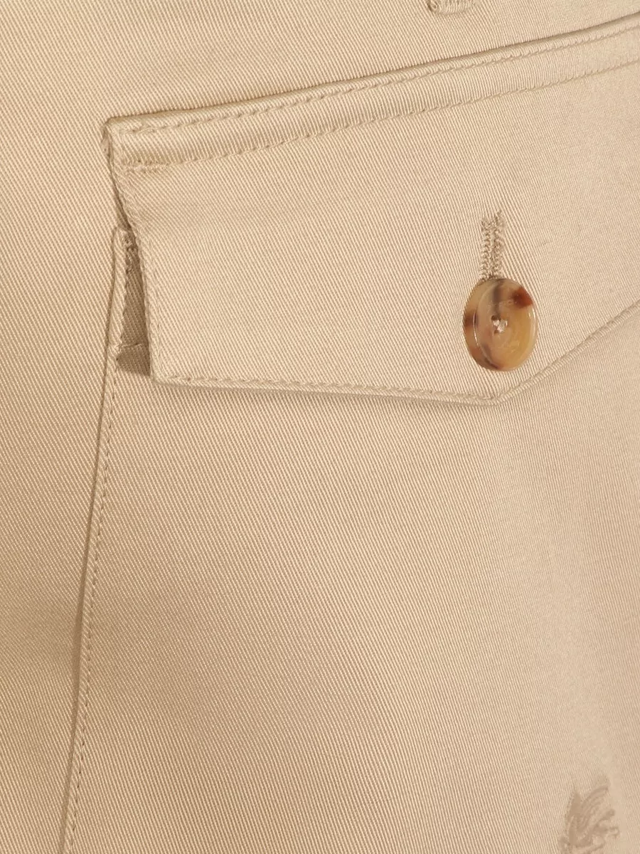 Etro Straight Leg Trousers Belt Loops Back Pockets