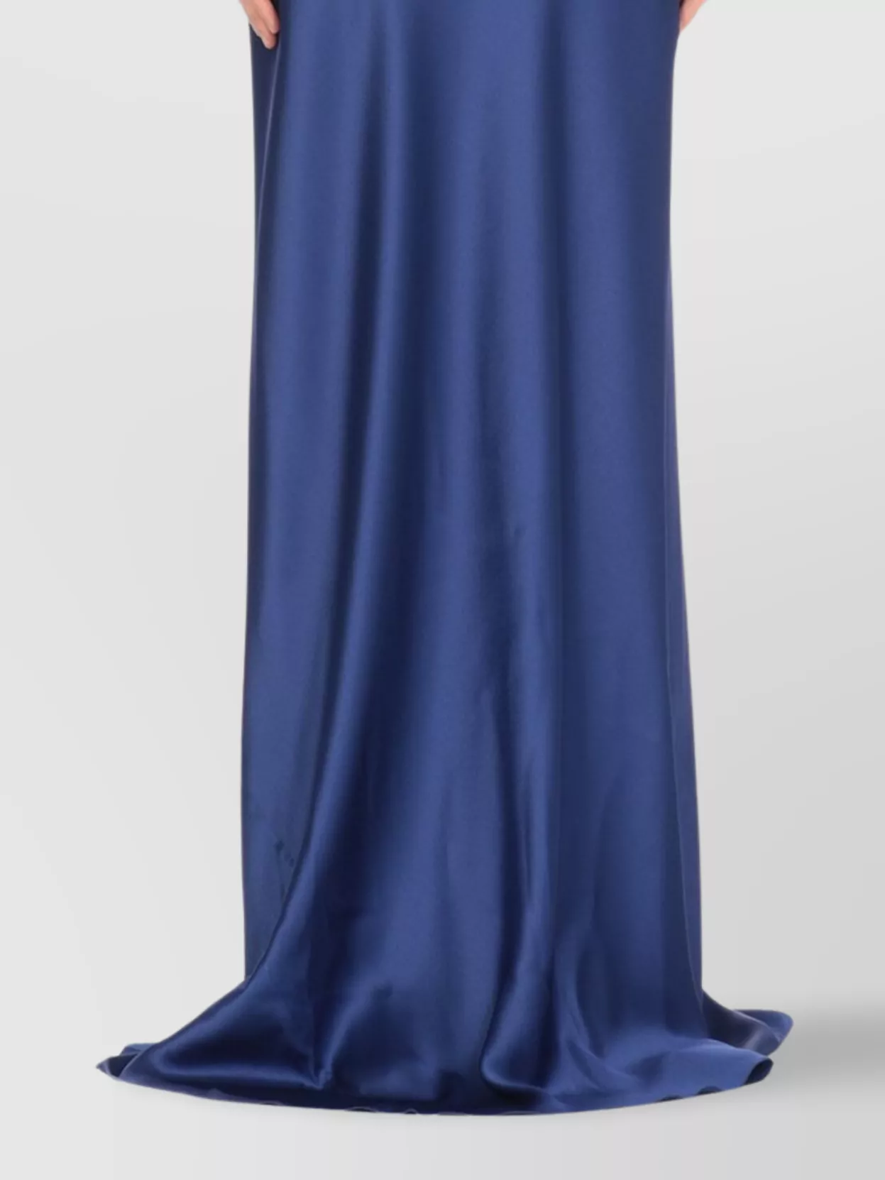 Alberta Ferretti Draped Silk Blend V-Neck Dress