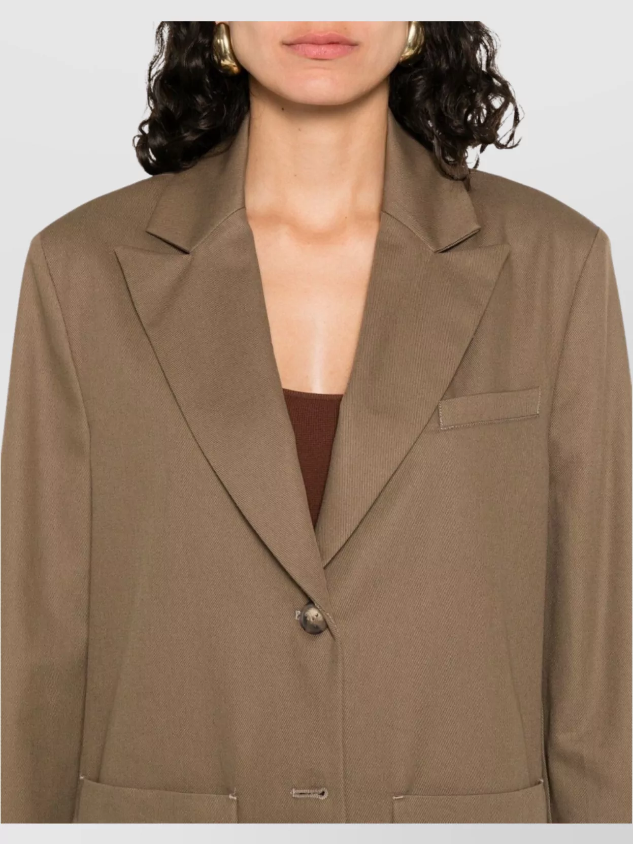 Emporio Armani Notch Lapel Single-Breasted Coat With Rear Vents