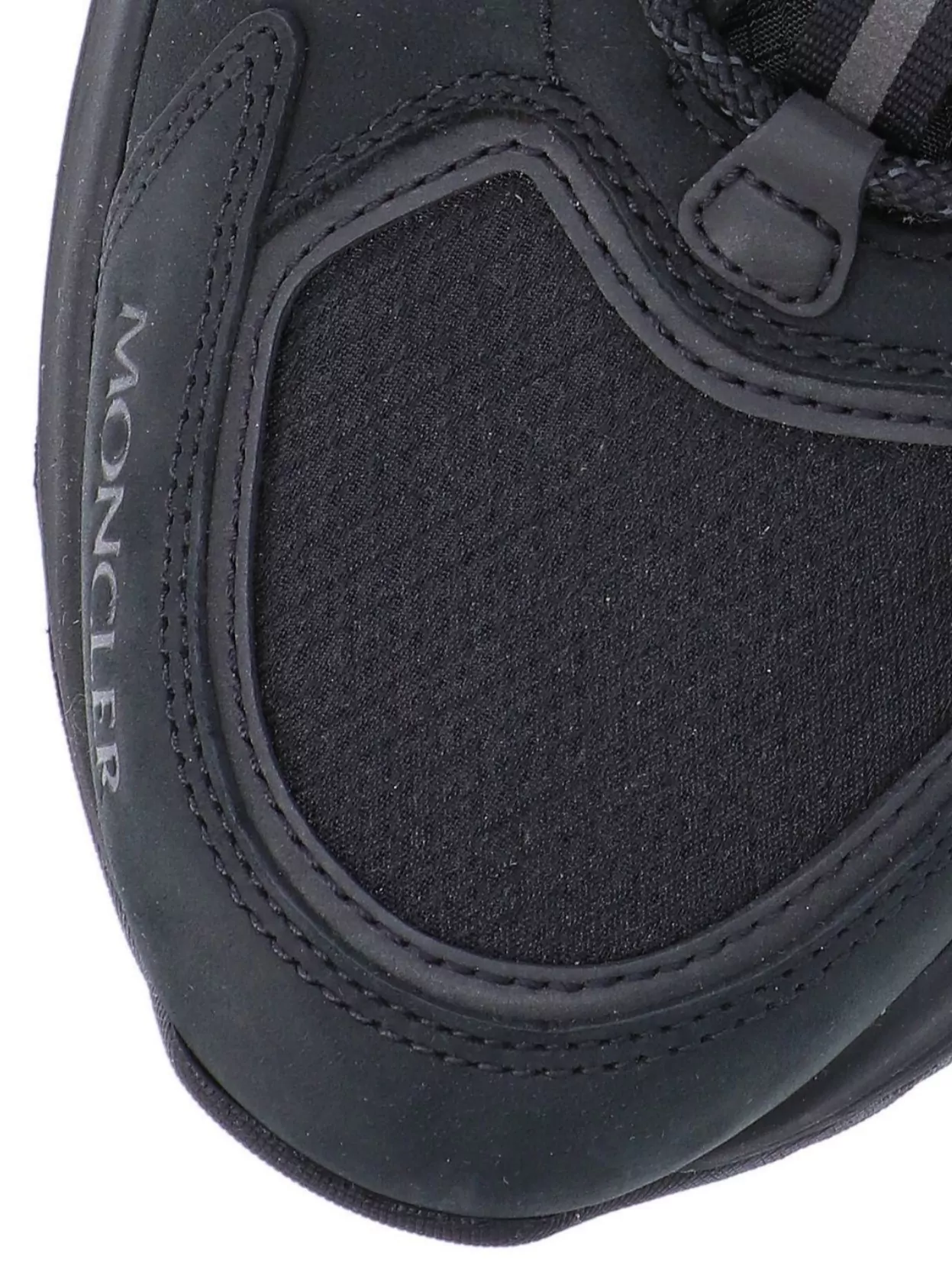 Moncler Mesh Panel Low Top Sneakers With Pull Tab And Rubber Sole