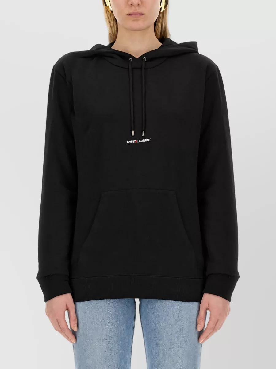 Saint Laurent Logo Print Hoodie