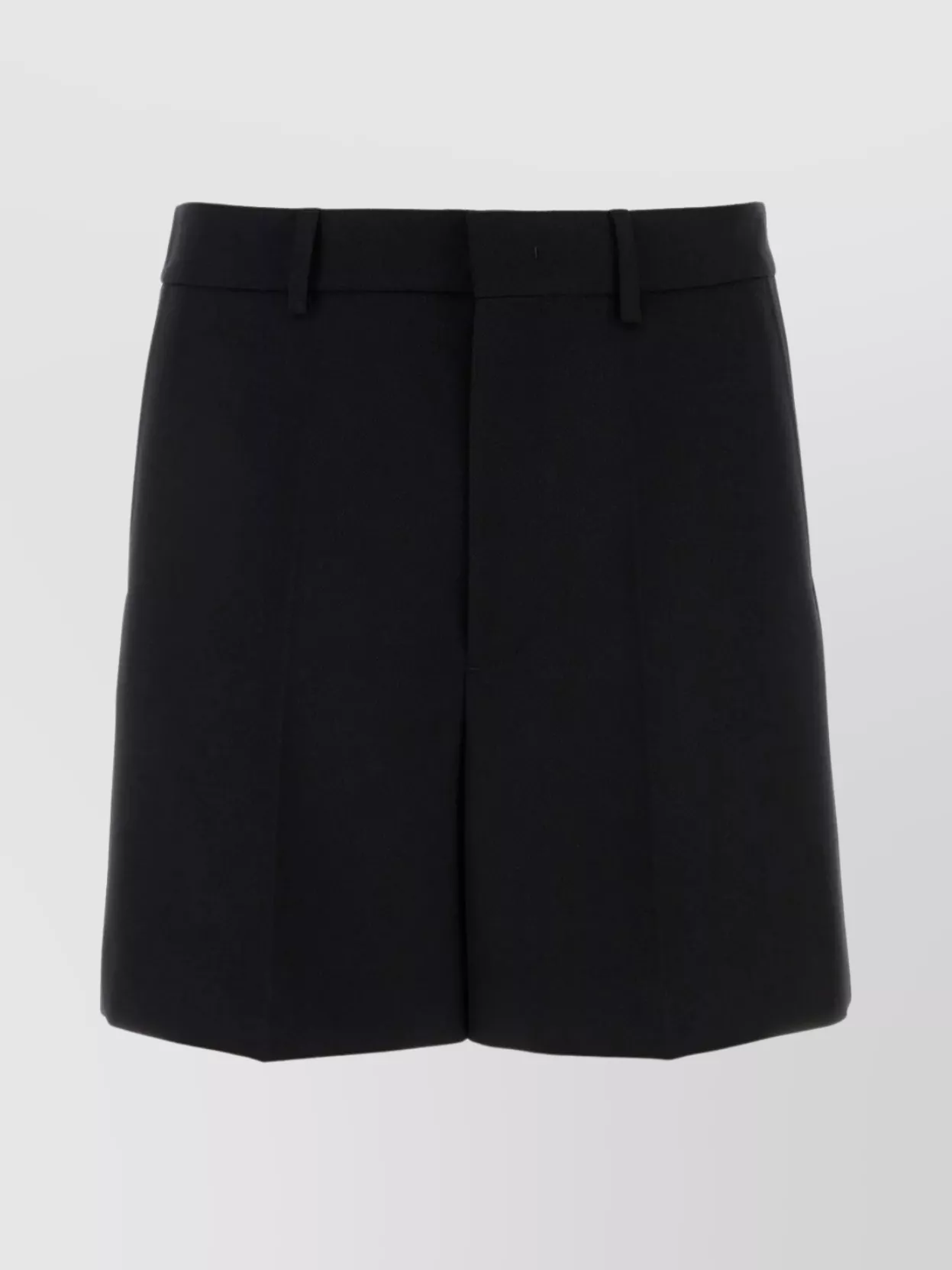 Shop Valentino Wool Bermuda Shorts With Belt Loops And Pleated Front