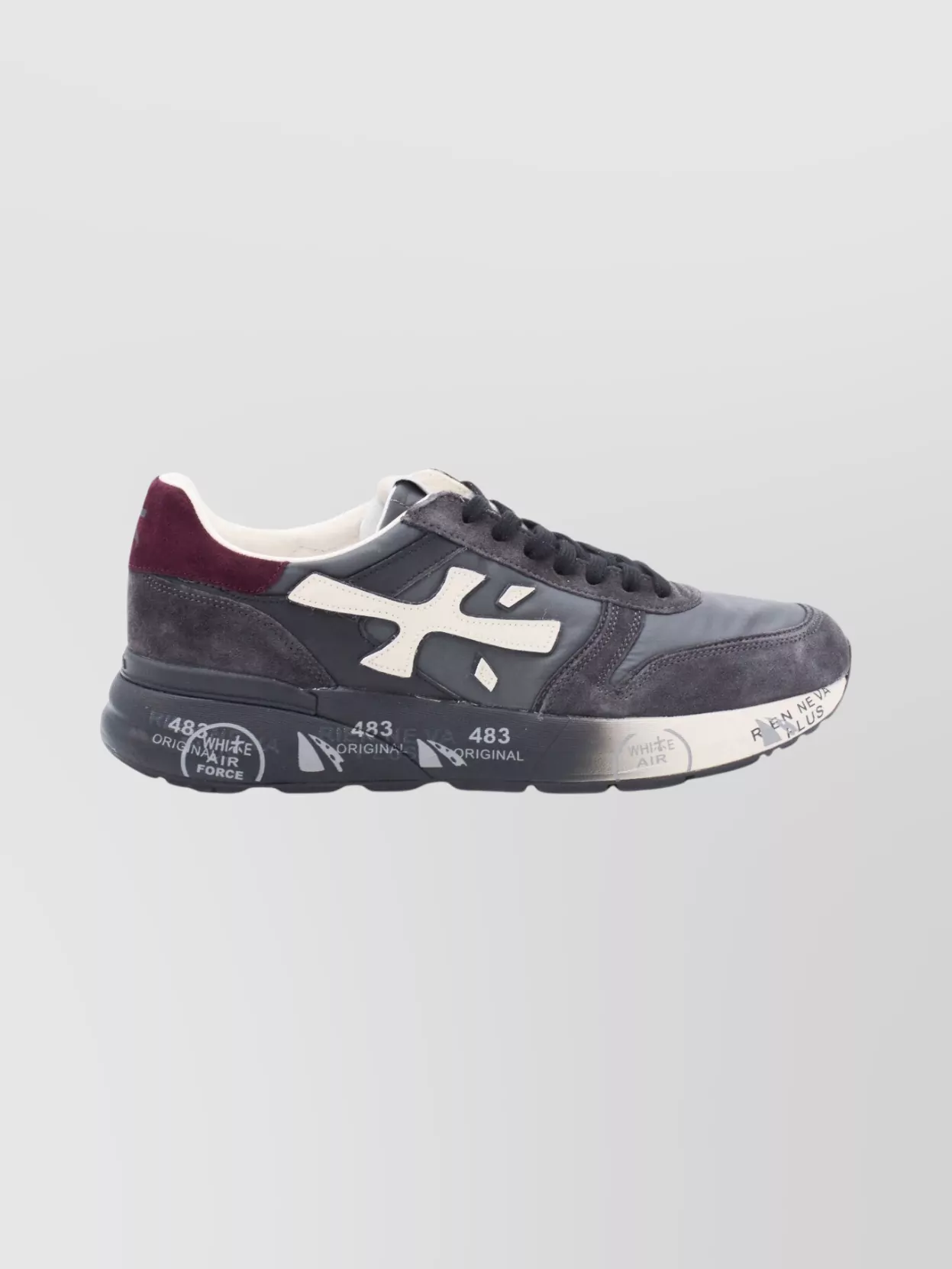 Premiata Casual Low Top Sneakers With Suede Accents