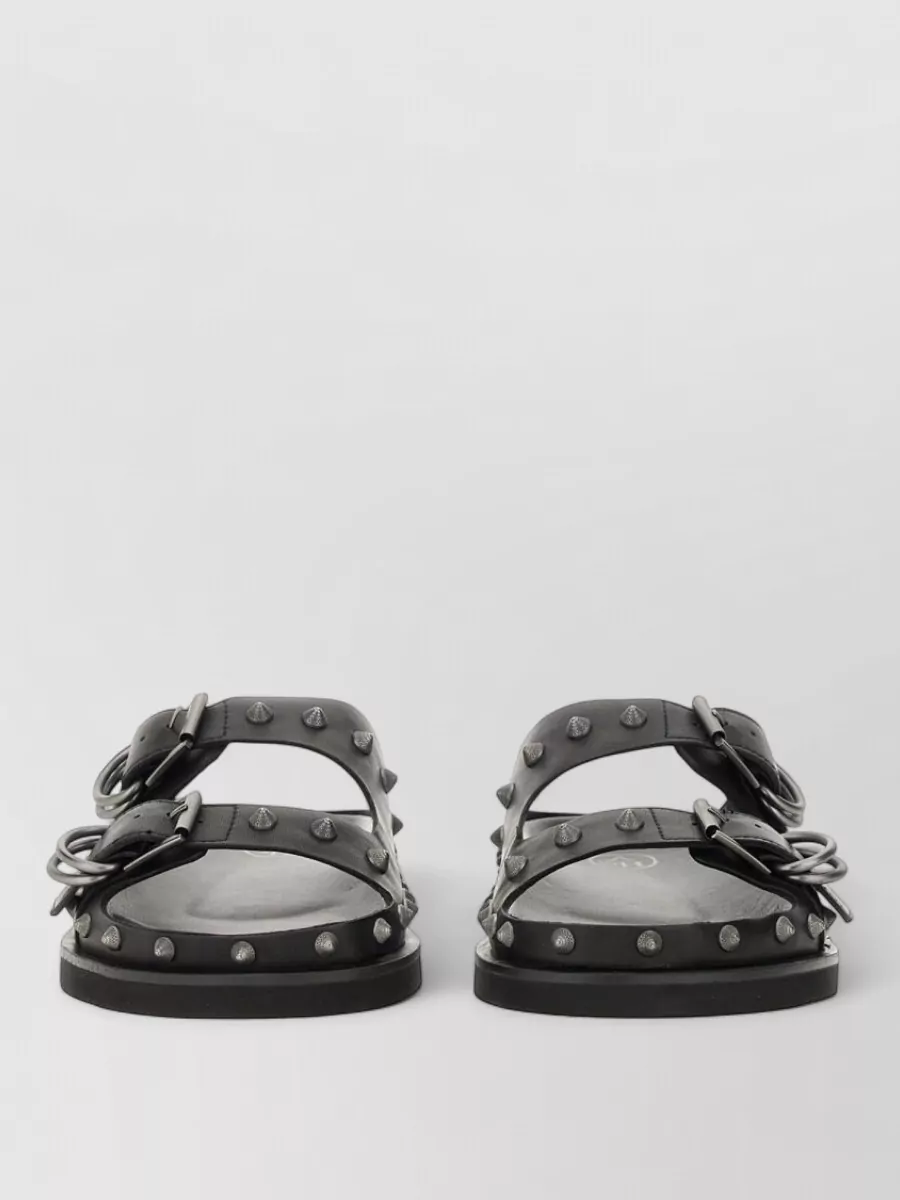 Ash leather slides
