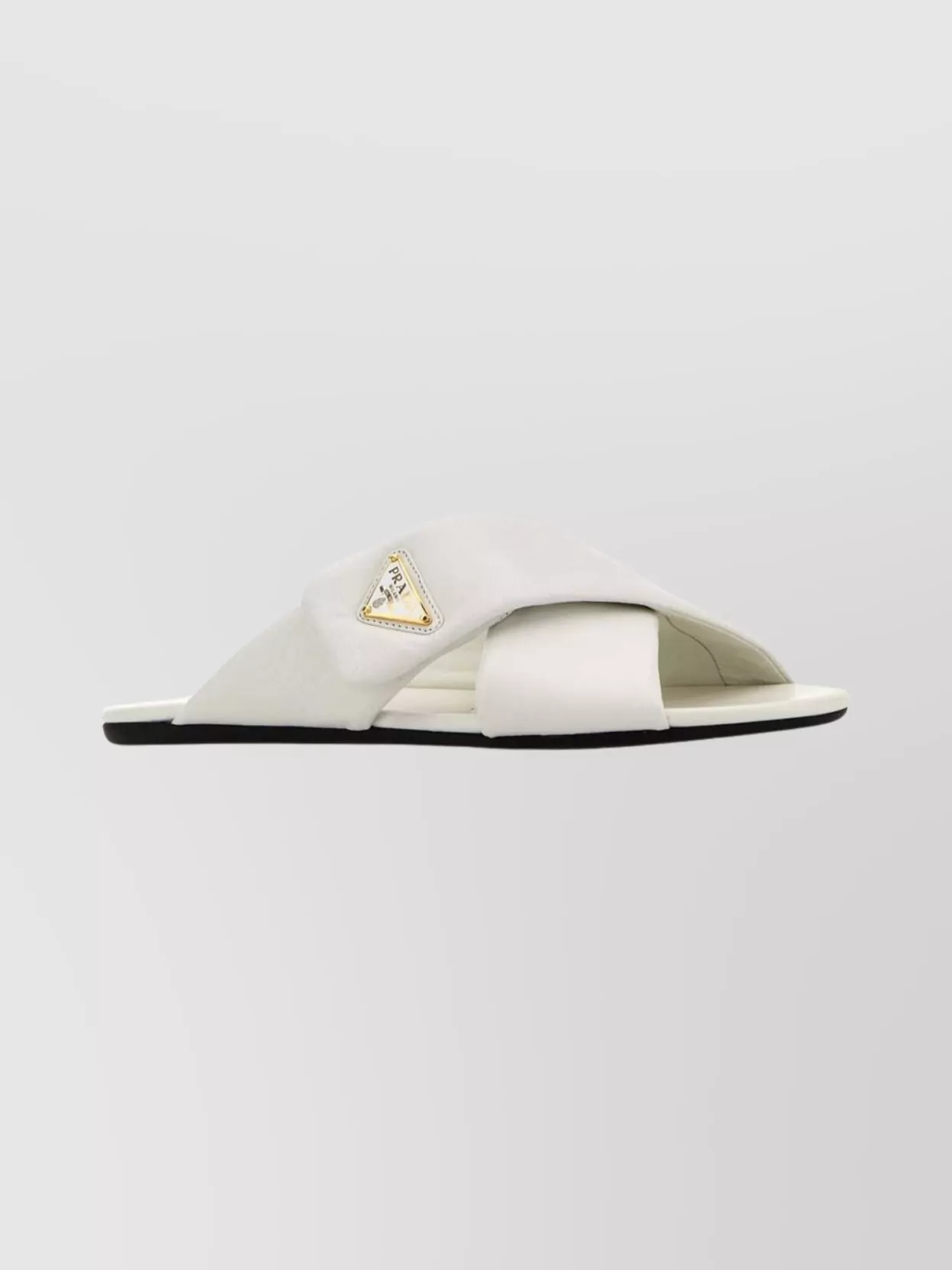 Prada Nappa Leather Flat Open Toe Sandals In Multi