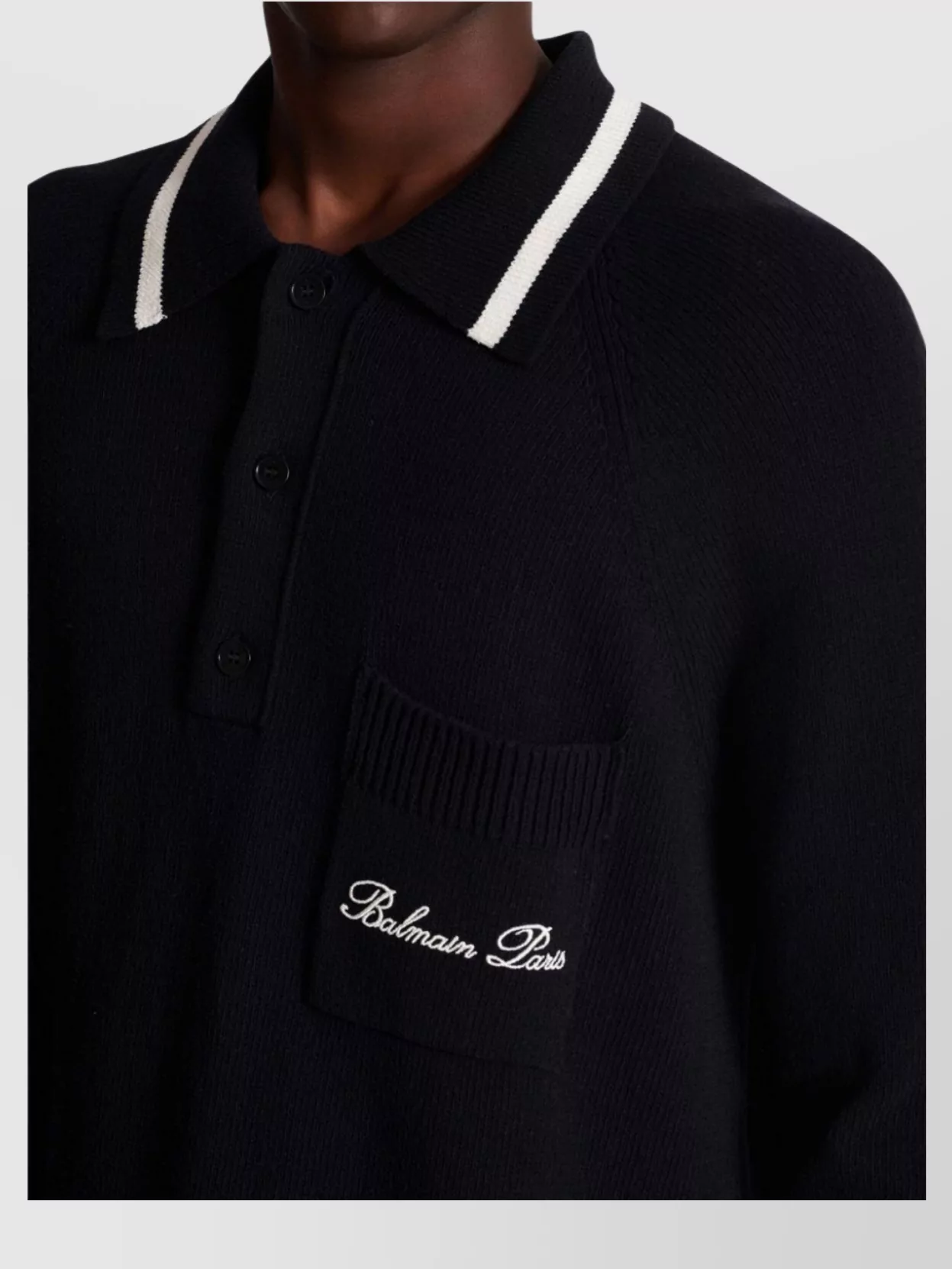Balmain Polo Shirt With Short Sleeves And Pocket