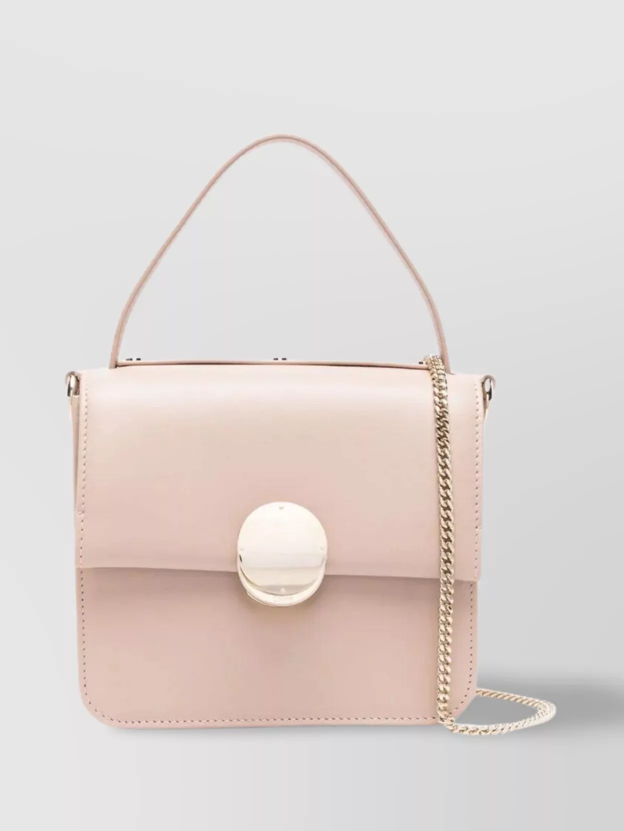 Shop Chloé Compact Handle Bag With Chain Strap In Pastel
