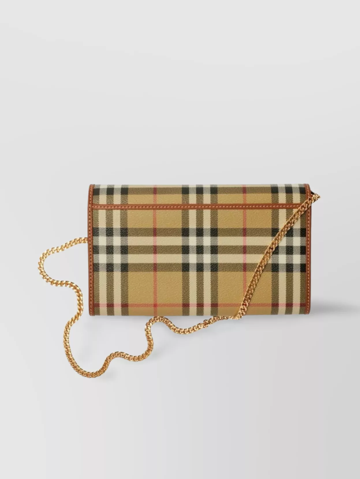 Burberry Check Pattern Chain Strap Shoulder Bag