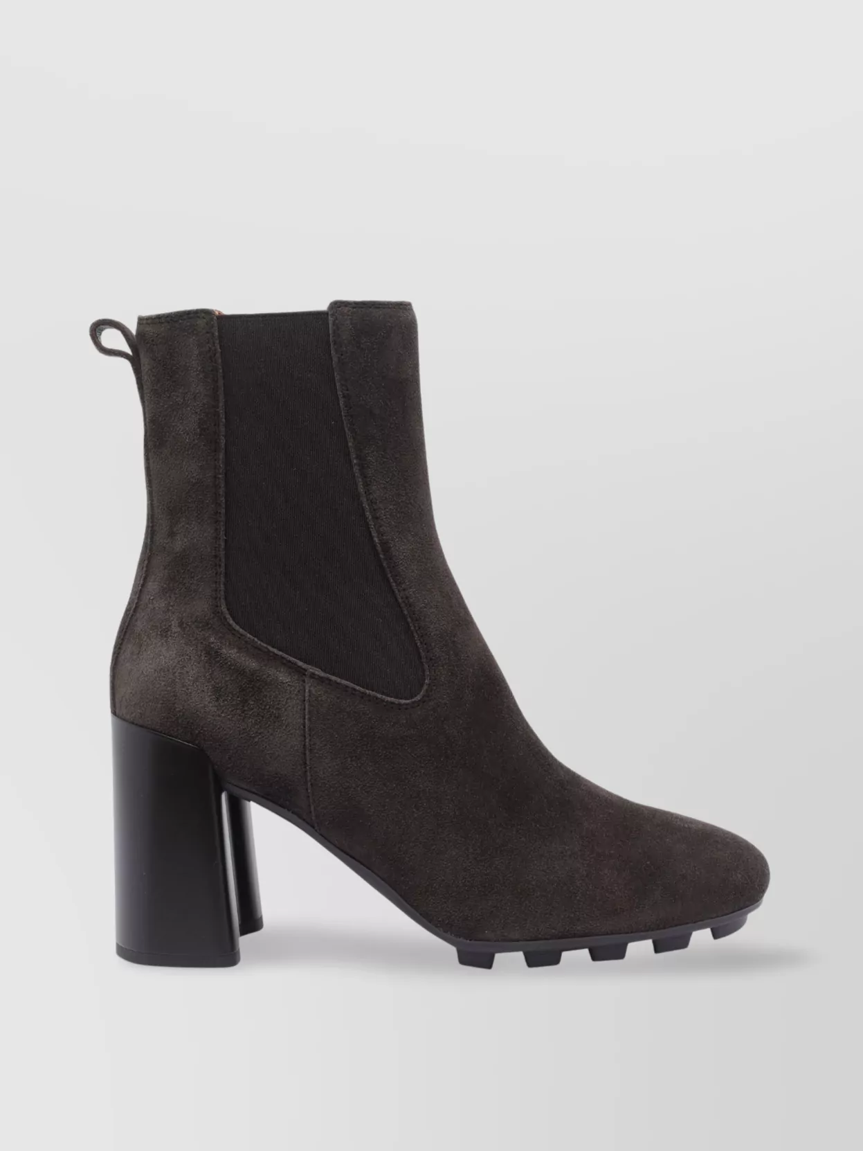 Hogan 90mm Elastic-panel Block-heel Boots In Brown