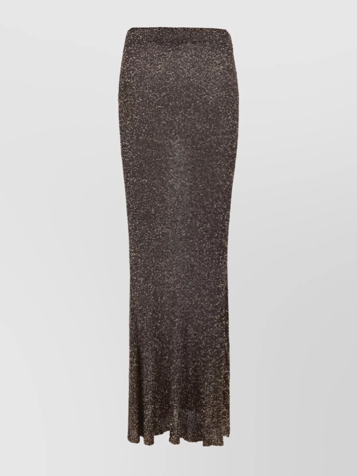 Balenciaga Sequined Stretch-knit Maxi Skirt In Brown & Gold