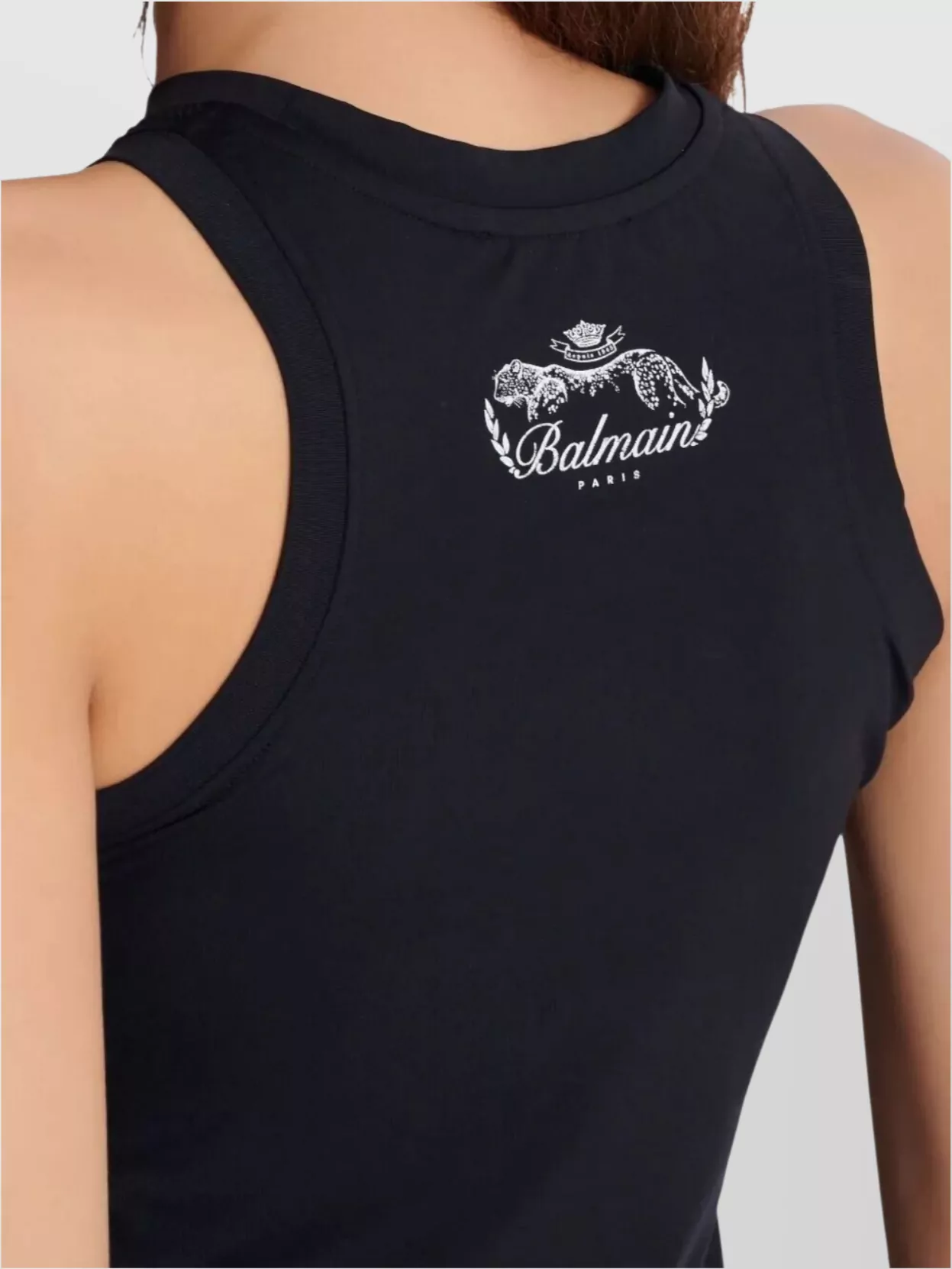 Balmain Animal Print Sleeveless Tank Top