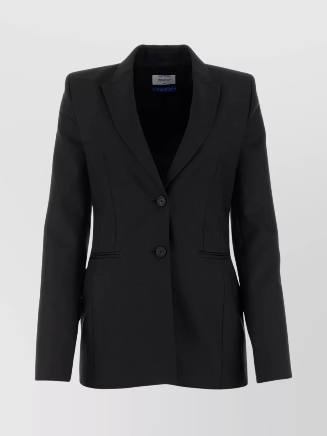 Shop Off-white Back Slit Contemporary Jersey Blazer In Black