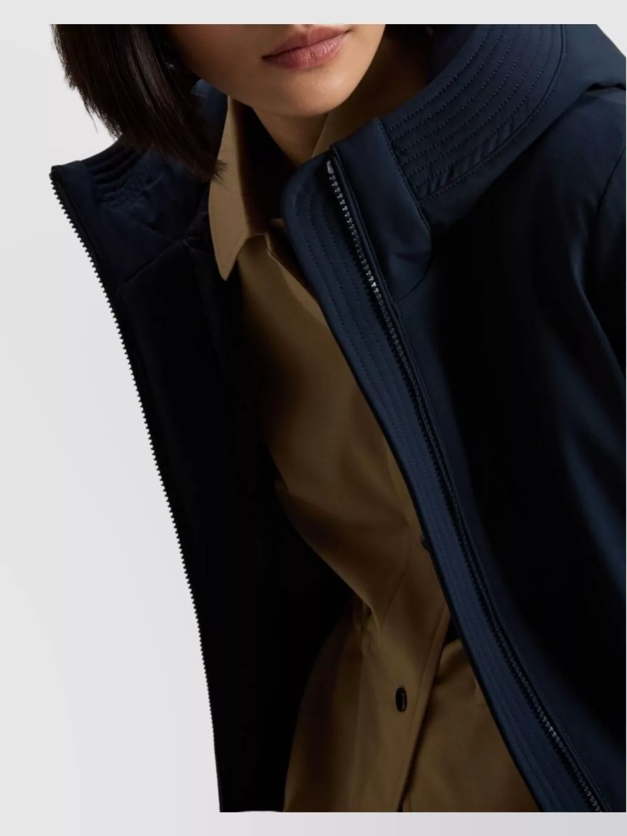 Woolrich Hooded Long Sleeve Quilted Parka Coat