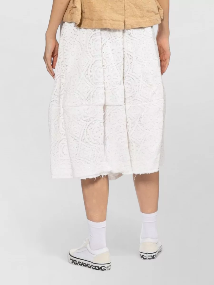 Comme Des Garçons Cotton Midi Skirt