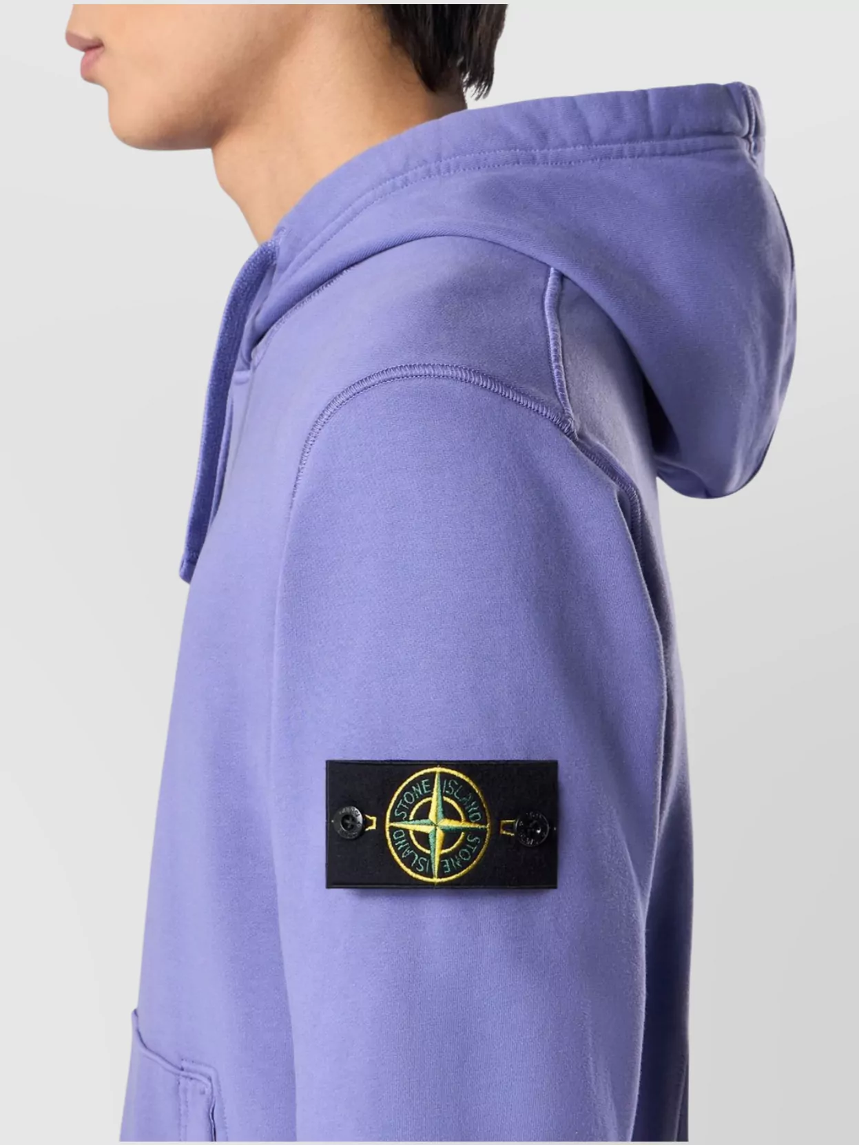 Stone Island Crew-Neck Cotton Fleece Sweatshirt Hood