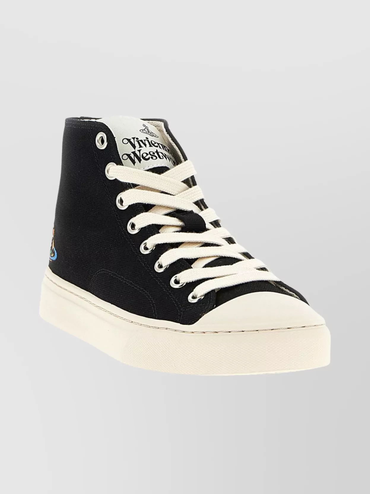 Vivienne Westwood High-top Canvas Sneakers Rubber Sole In Black