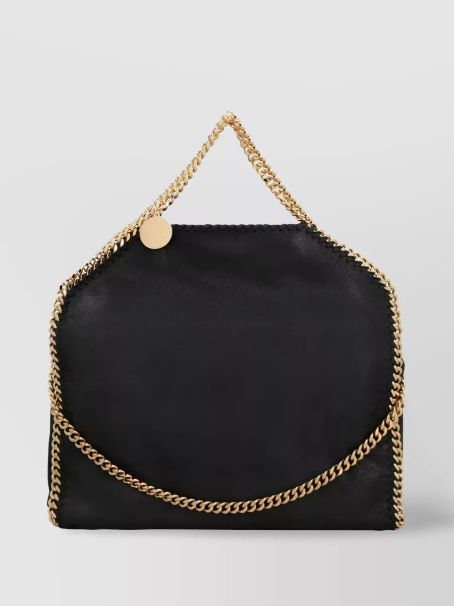 Shop Stella Mccartney Falabella Chain-link Tote Bag In Black