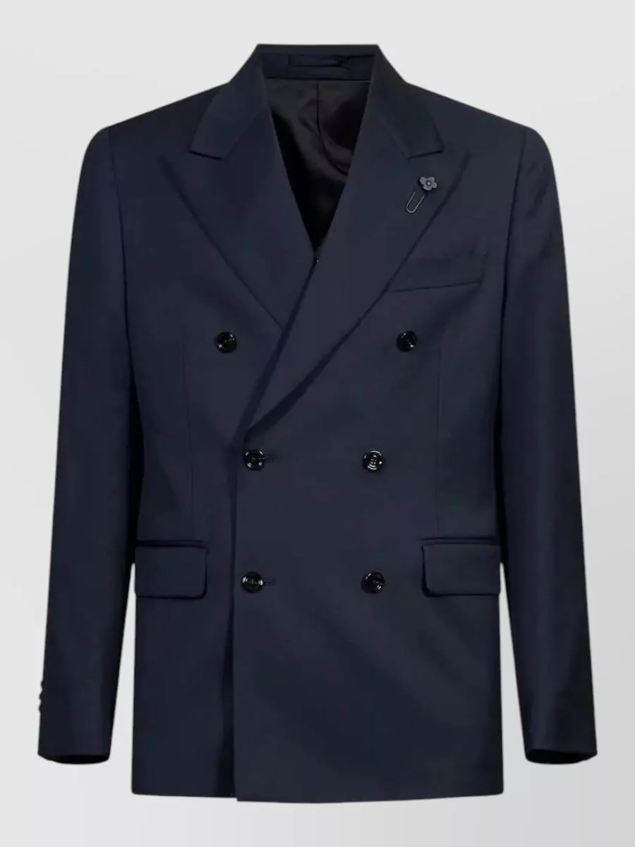 Lardini wool double-breasted suit