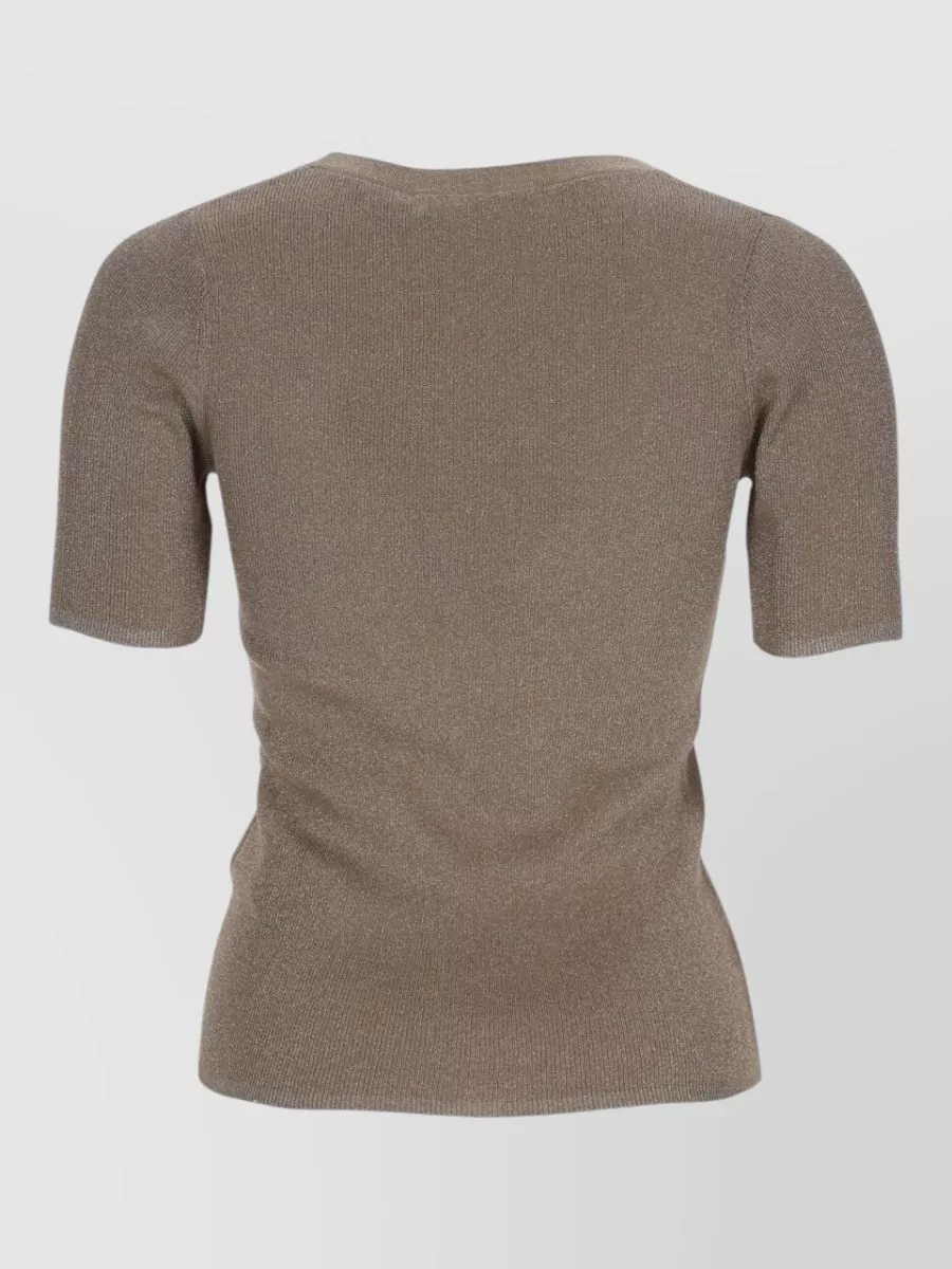 Max Mara Metallic Knitted Top