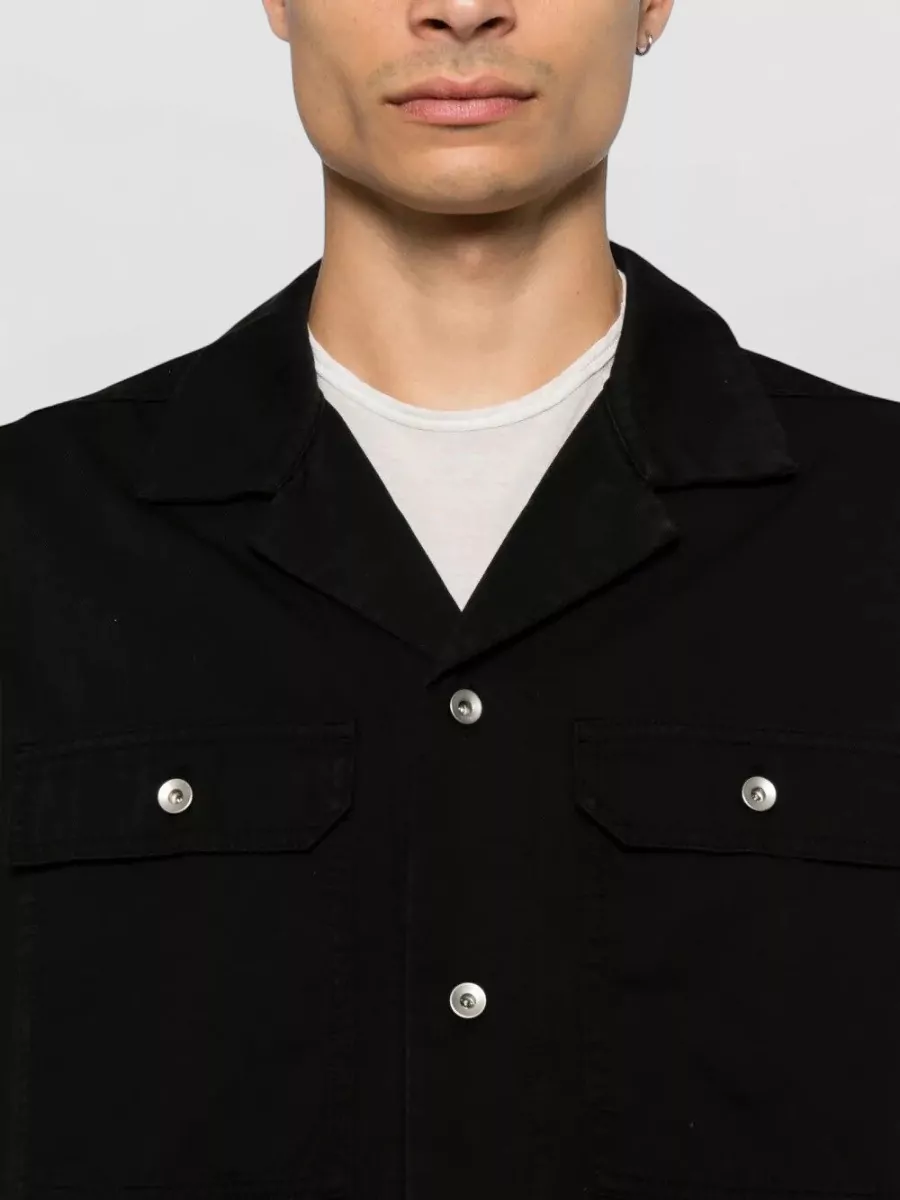 Rick Owens Drkshdw Cotton Oversized Three Quarter Sleeve Shirt Jacket