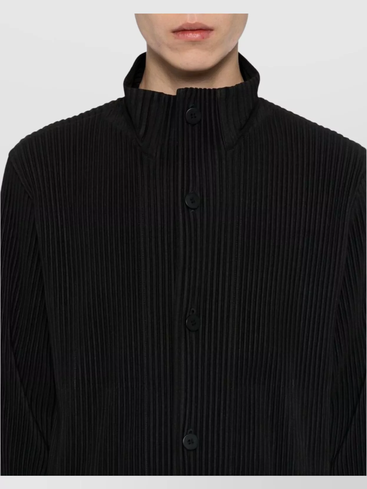 Homme Plisse Issey Miyake Long Sleeve Shirt Featuring Large Front Pockets
