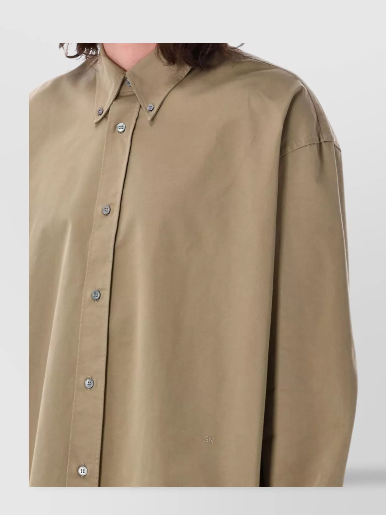 Studio Nicholson Relaxed Fit Long Sleeve Shirt With Button-Down Collar