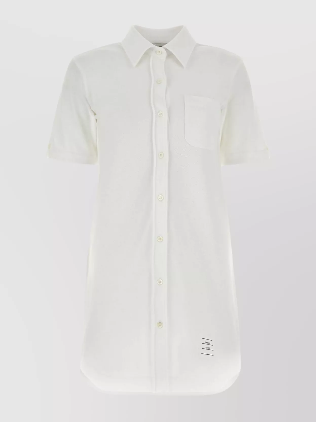 Shop Thom Browne Sequin Embellished Mini Shirt Dress