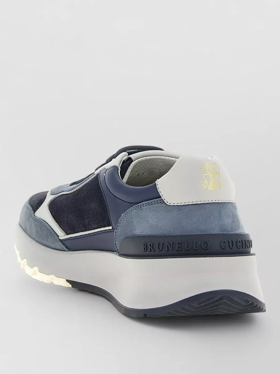 Brunello Cucinelli Leather Paneled Low-Top Sneakers