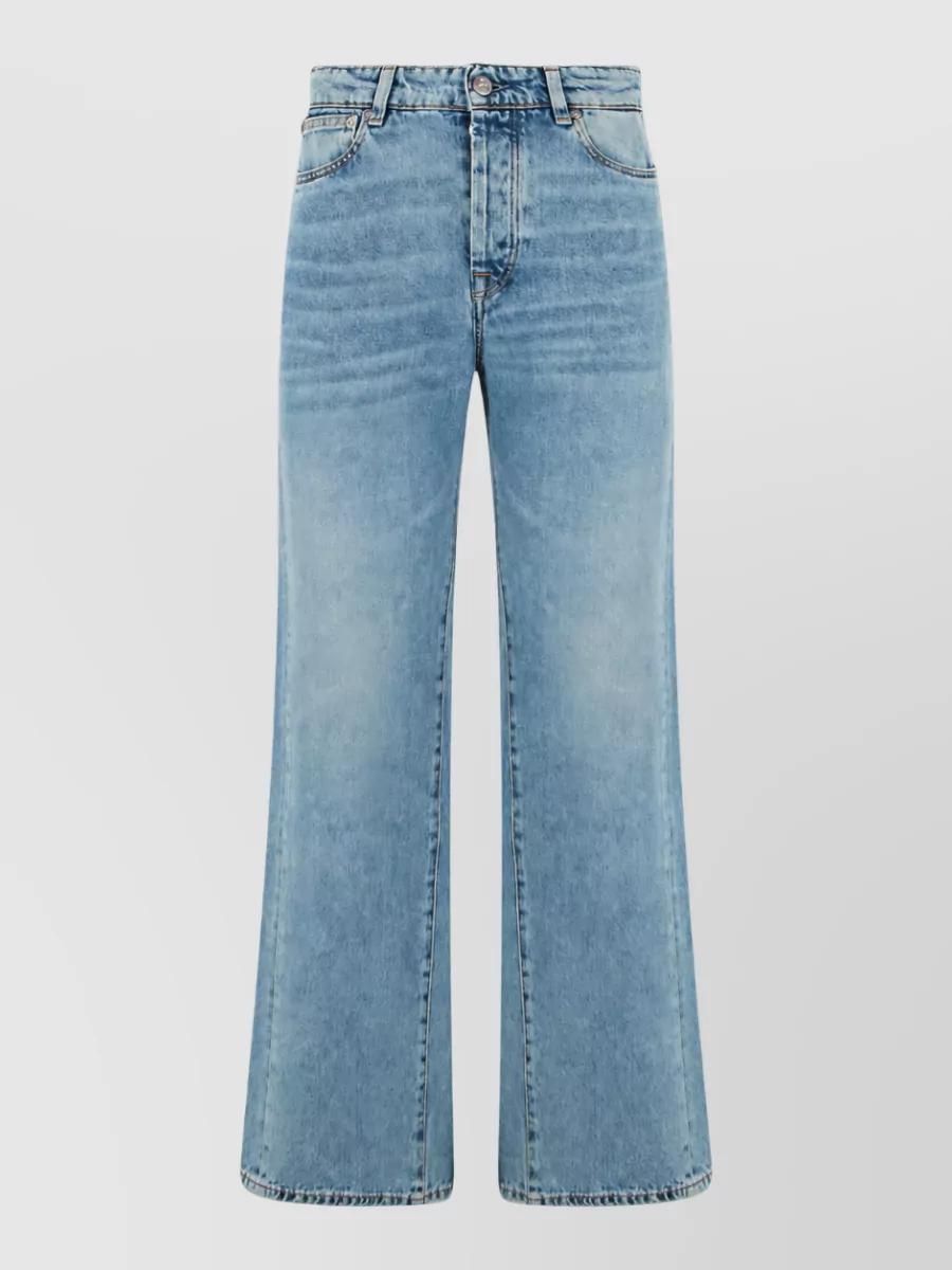 Our Legacy Denim high-rise wide-leg paneled jeans