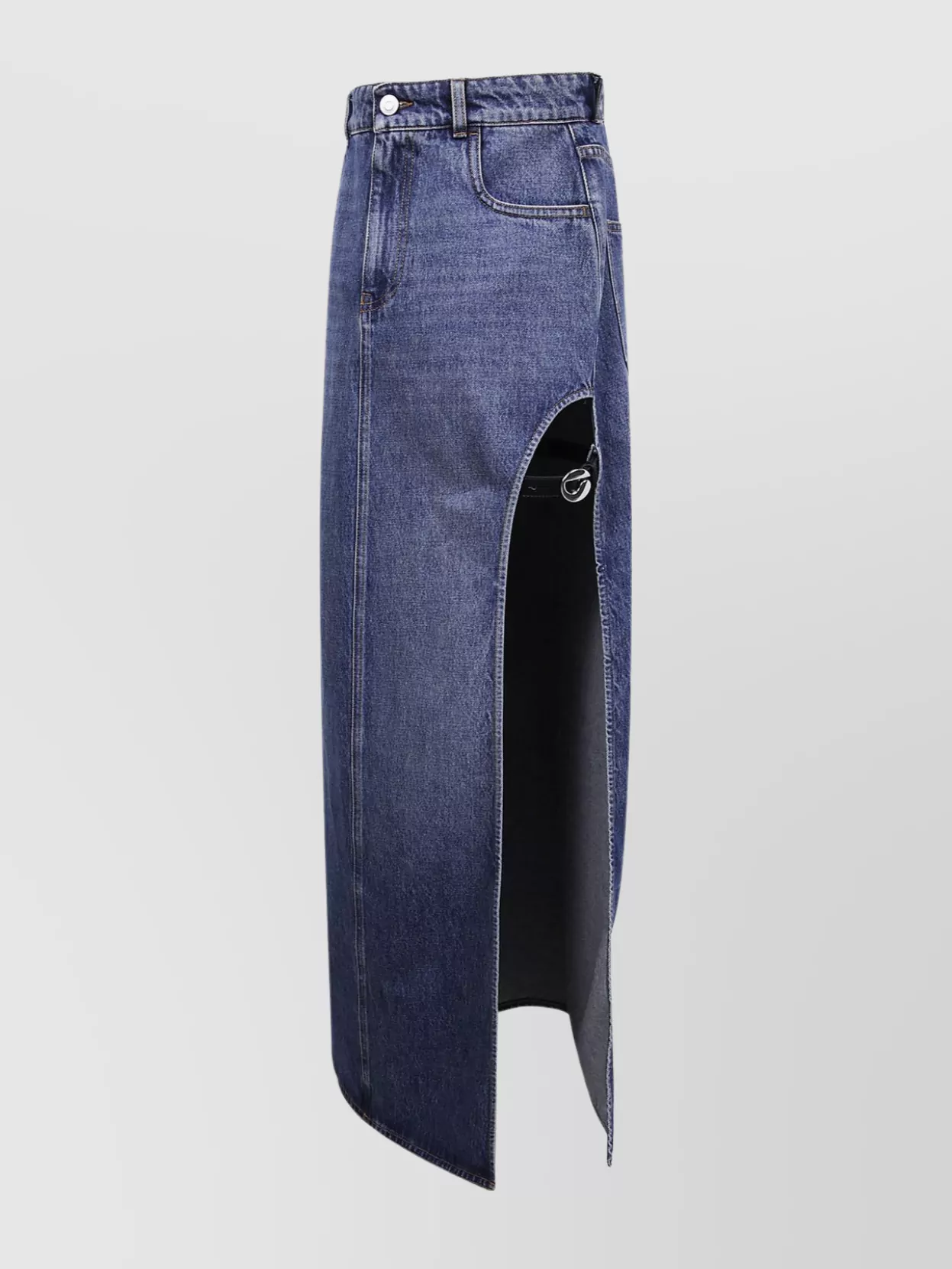 Coperni High Waist Denim Skirt Side Slit