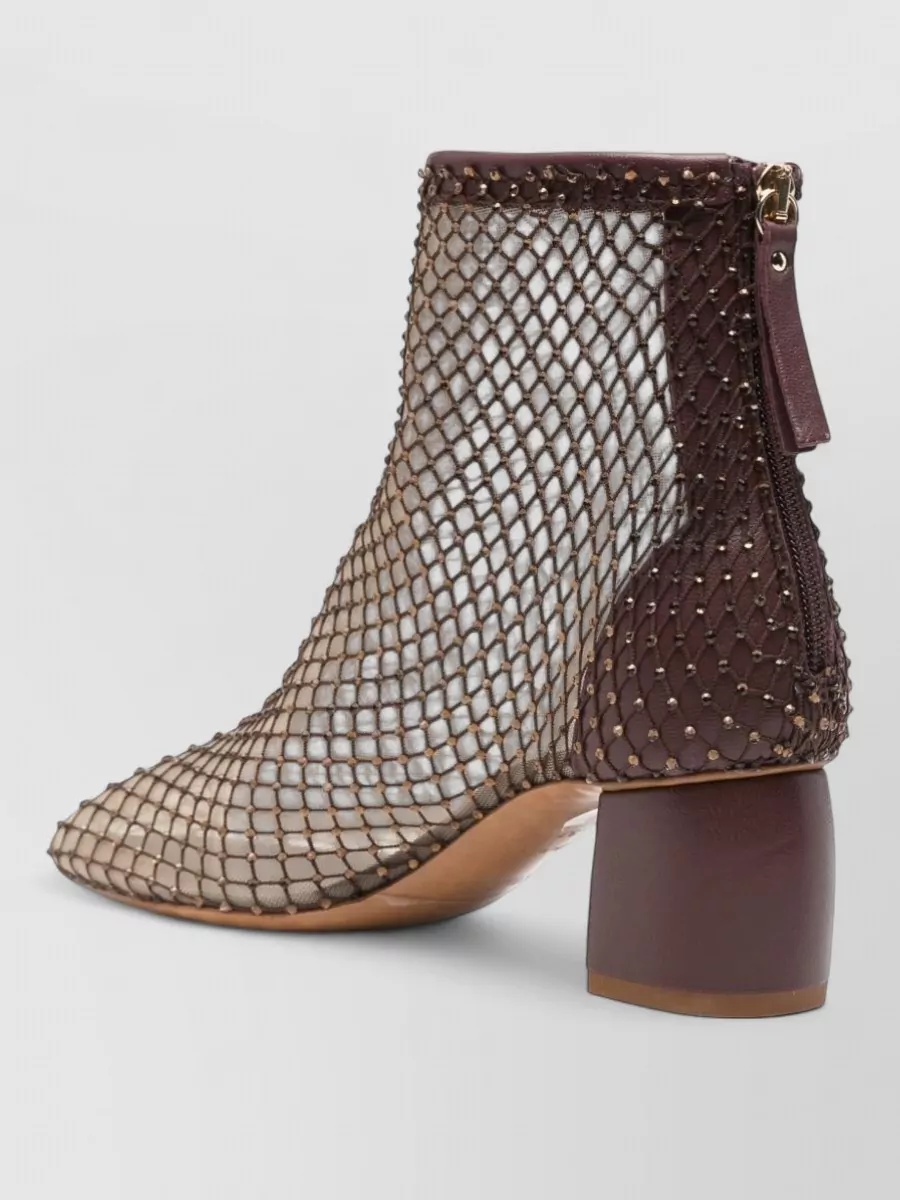Forte Forte Leather Mesh Ankle Boots
