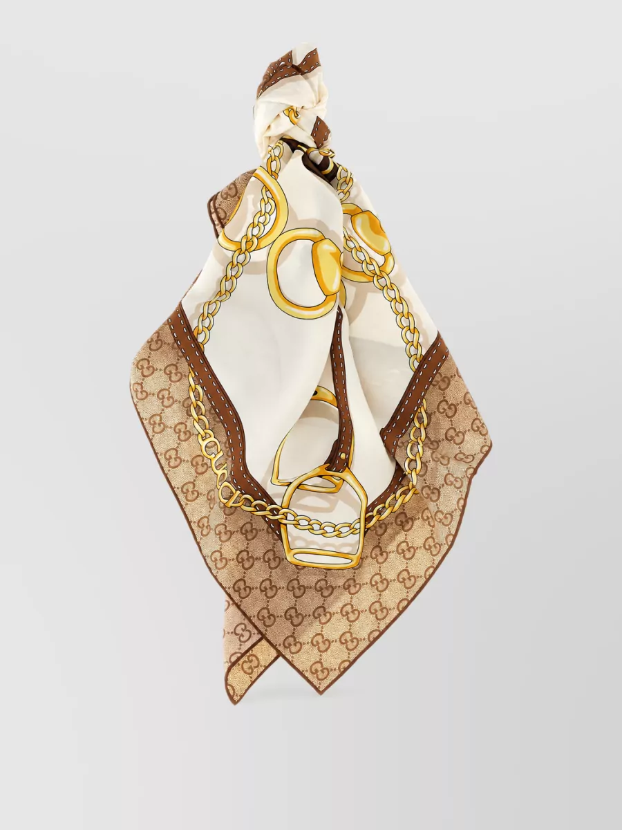 Gucci silk printed square scarf