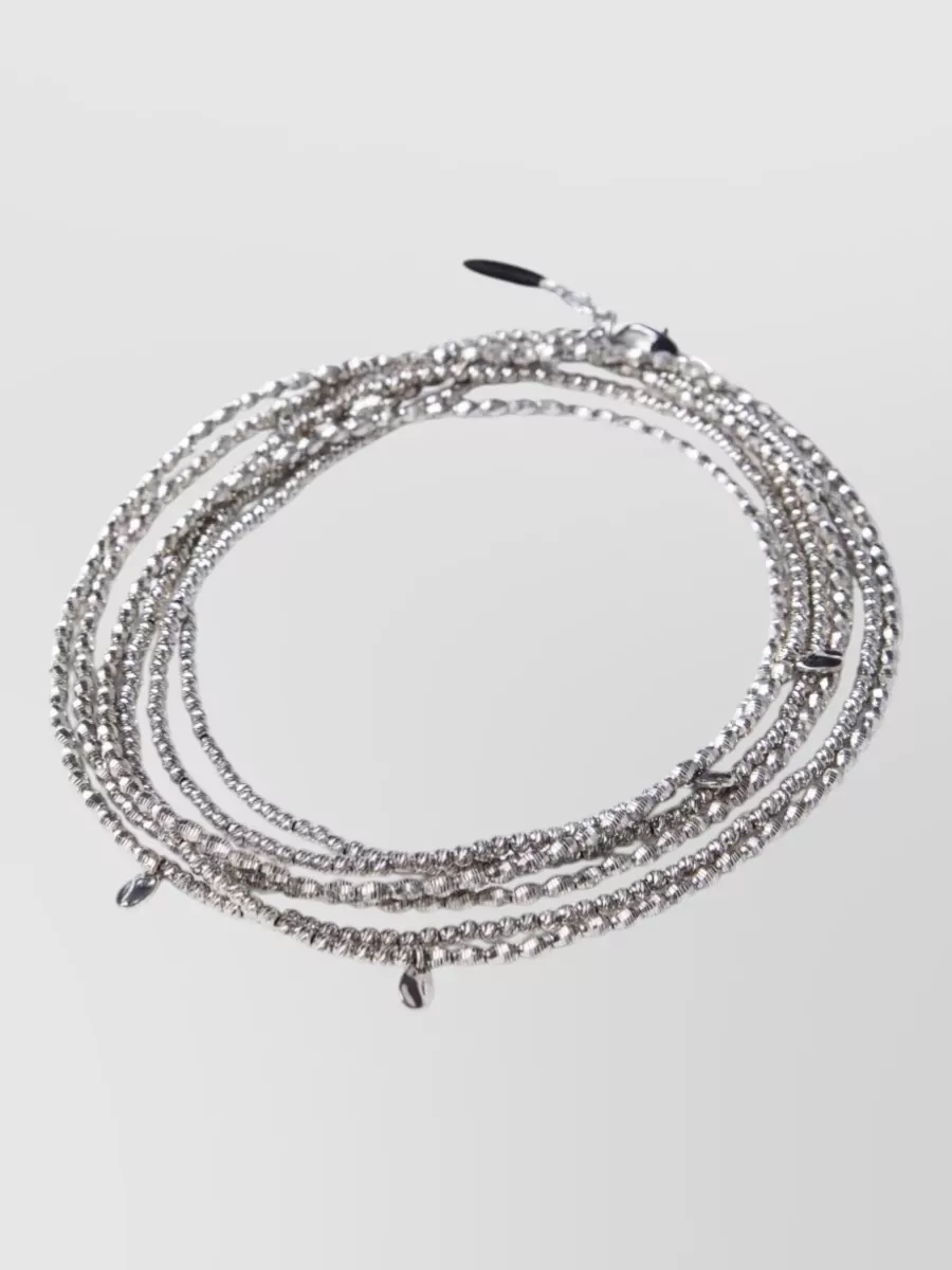 Brunello Cucinelli Silver Multi Strand Spiral Bracelet