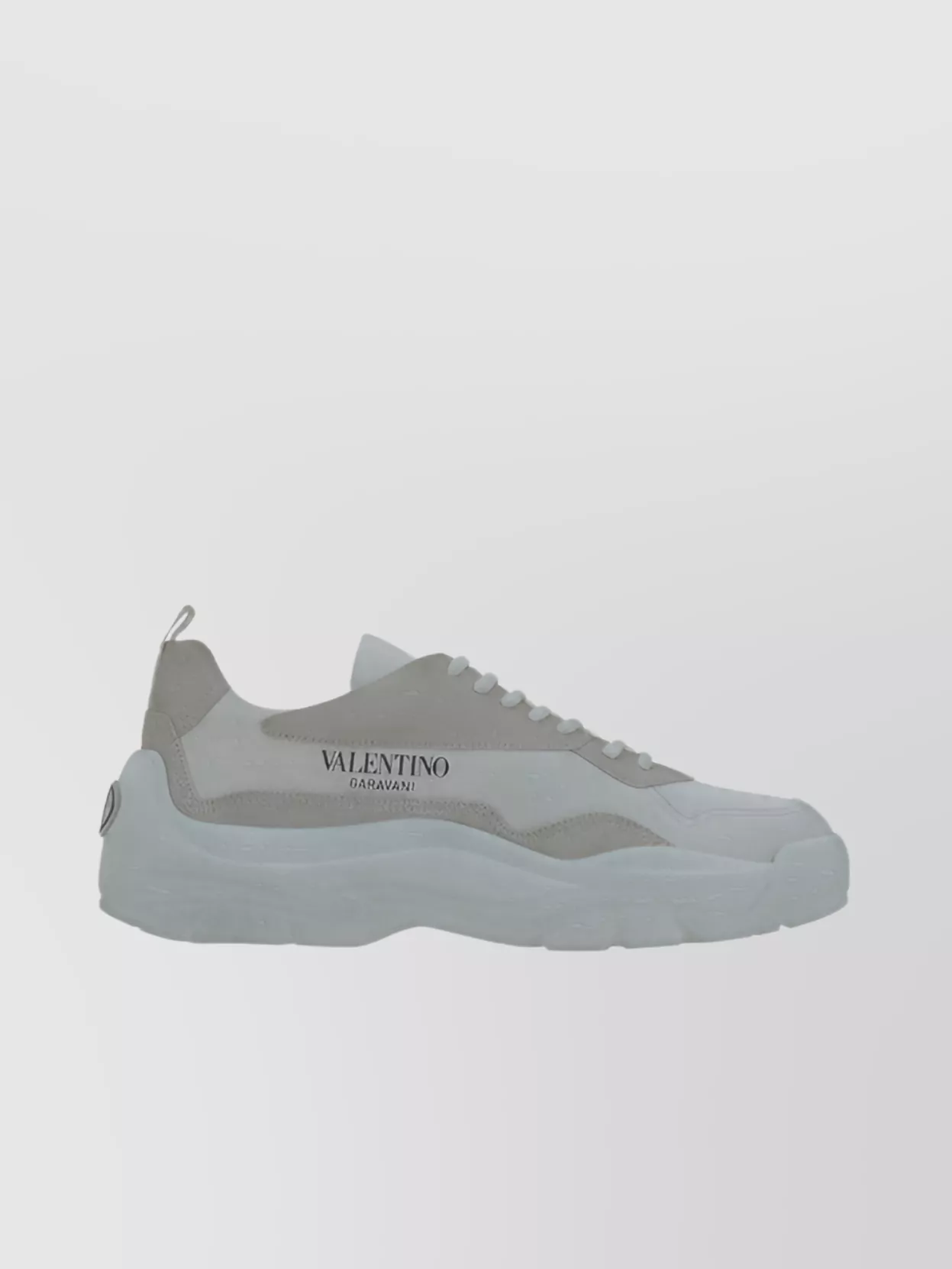 Shop Valentino Calfskin Panelled Sneakers Gumboy Style