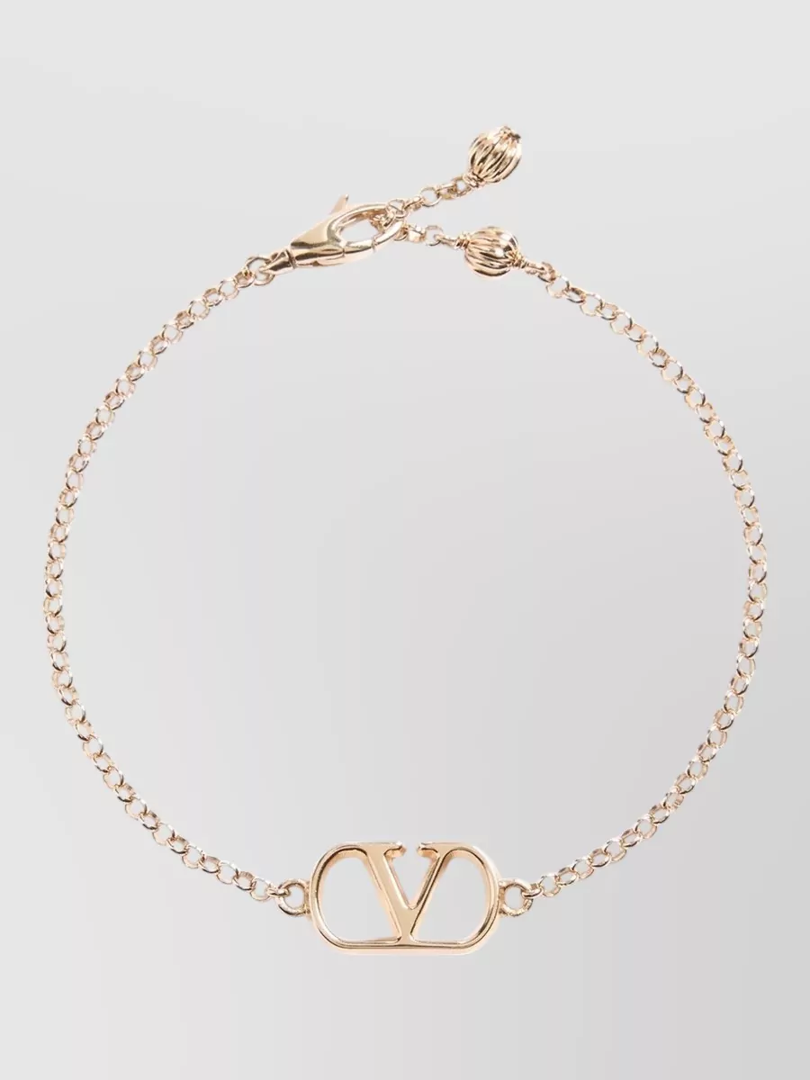 Valentino Garavani metal chain logo bracelet