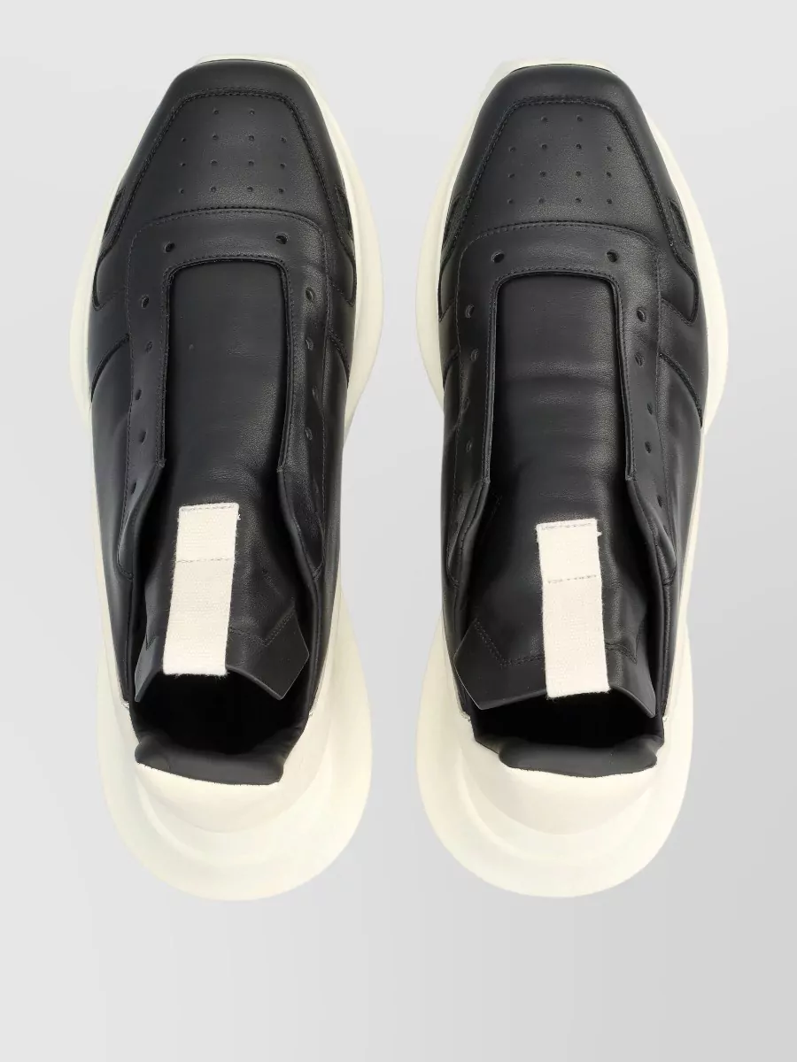 Rick Owens Leather Slip-On Sneakers