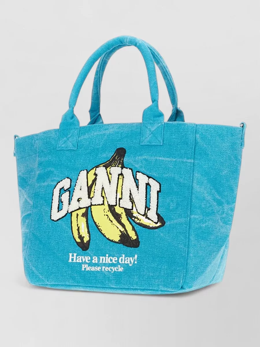 Ganni Na Cotton Tote Bag