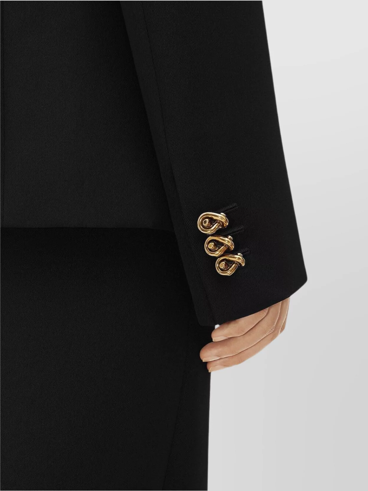 Bottega Veneta Slim Fit Double-Breasted Jacket With Gold-Finish Knot Buttons