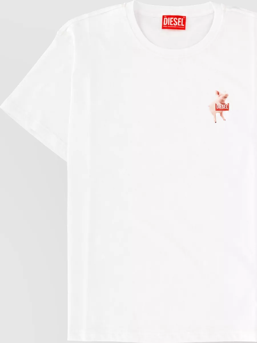 Diesel logo print cotton t-shirt