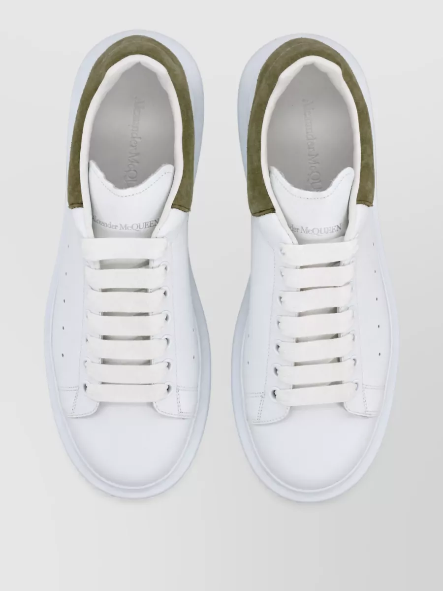 Alexander Mcqueen Leather Oversized Low-Top Sneakers
