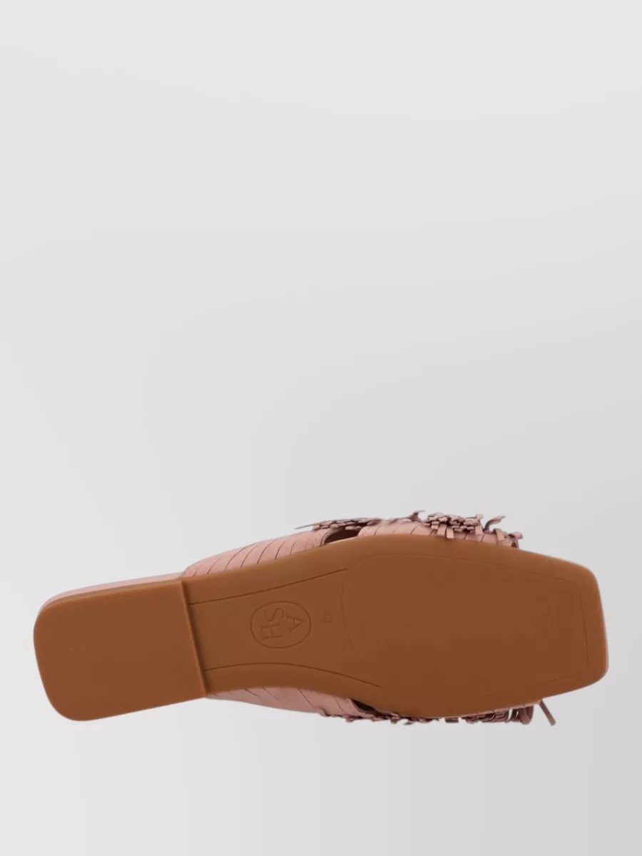 Ash Leather Slides