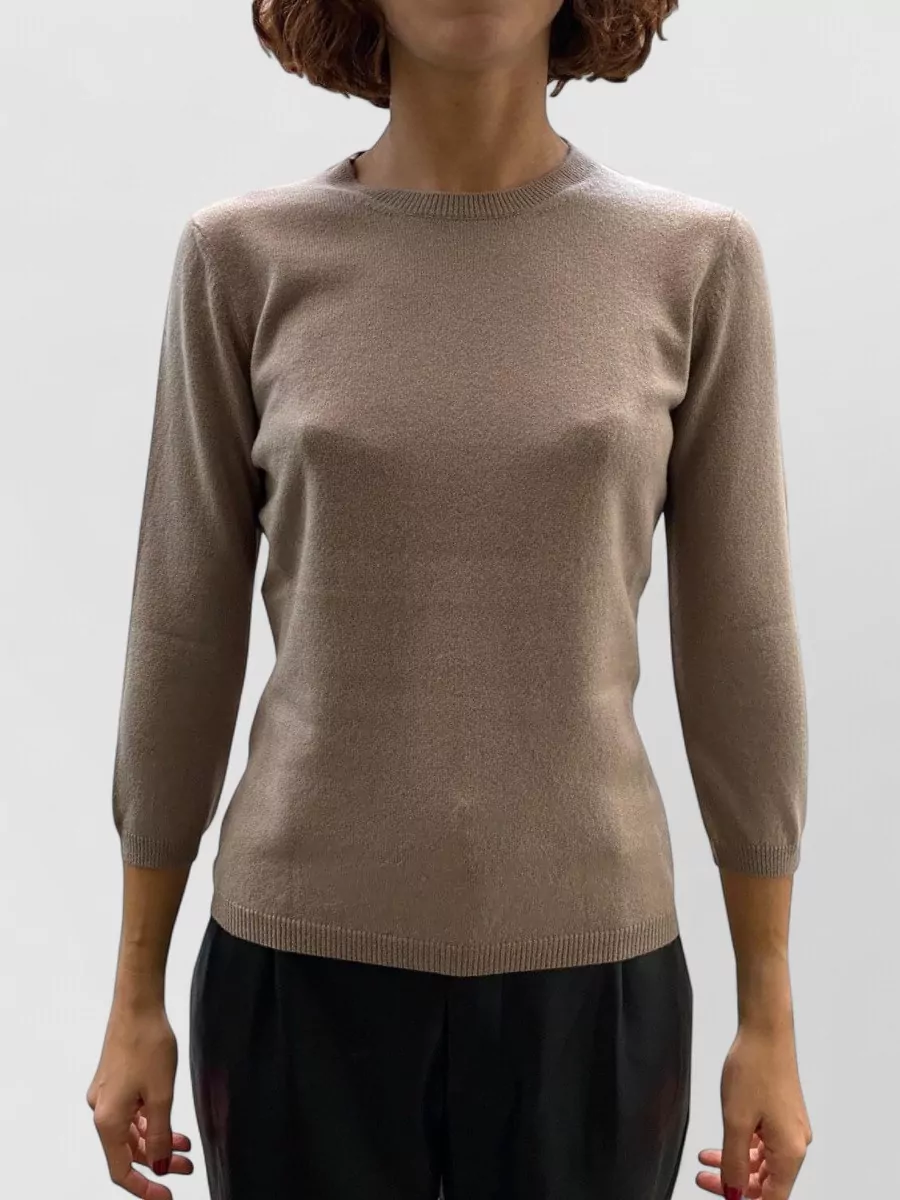 La Rose cashmere 3/4-sleeve jumper