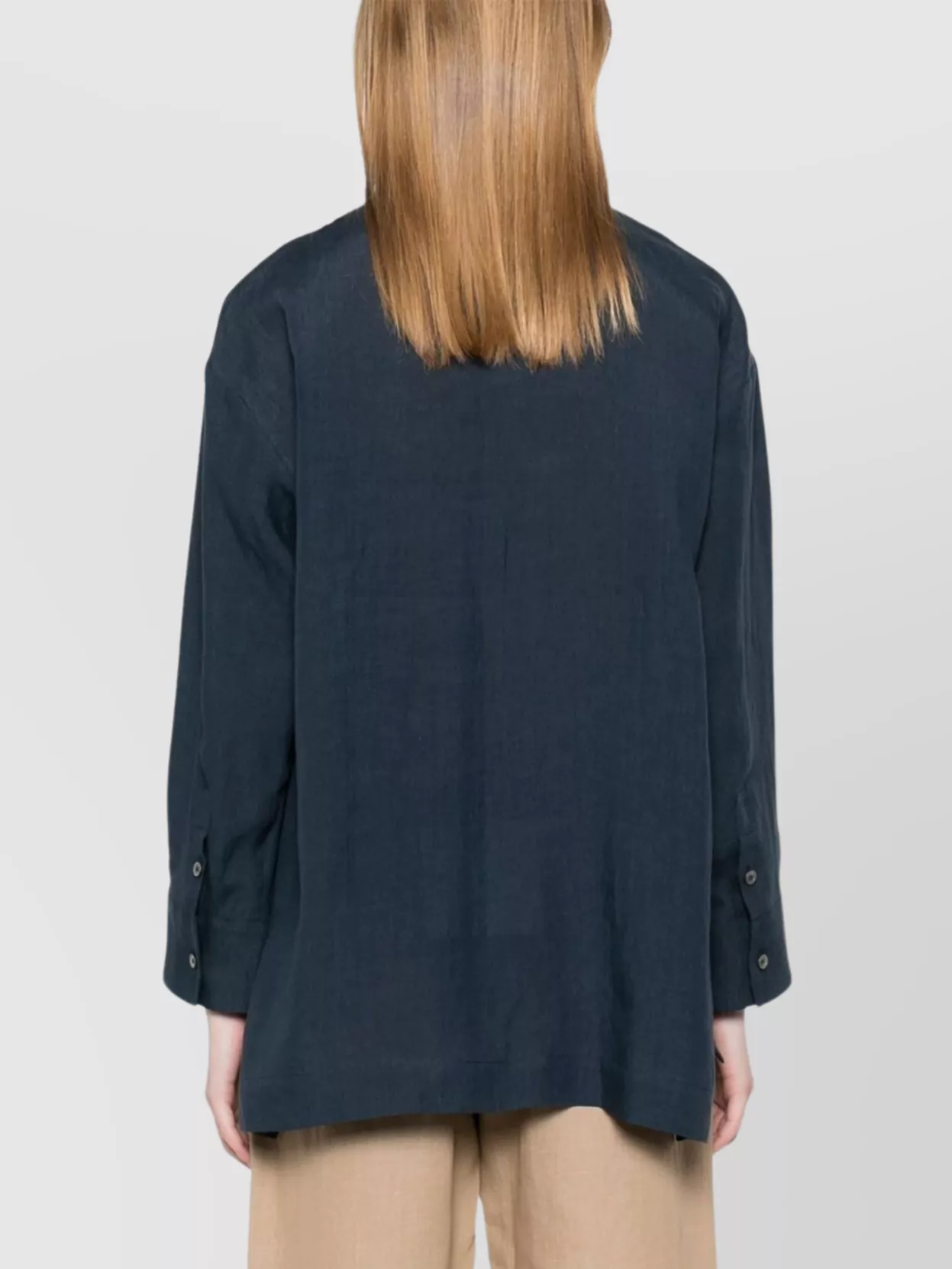 S Max Mara Relaxed Long Sleeve Button Down Top